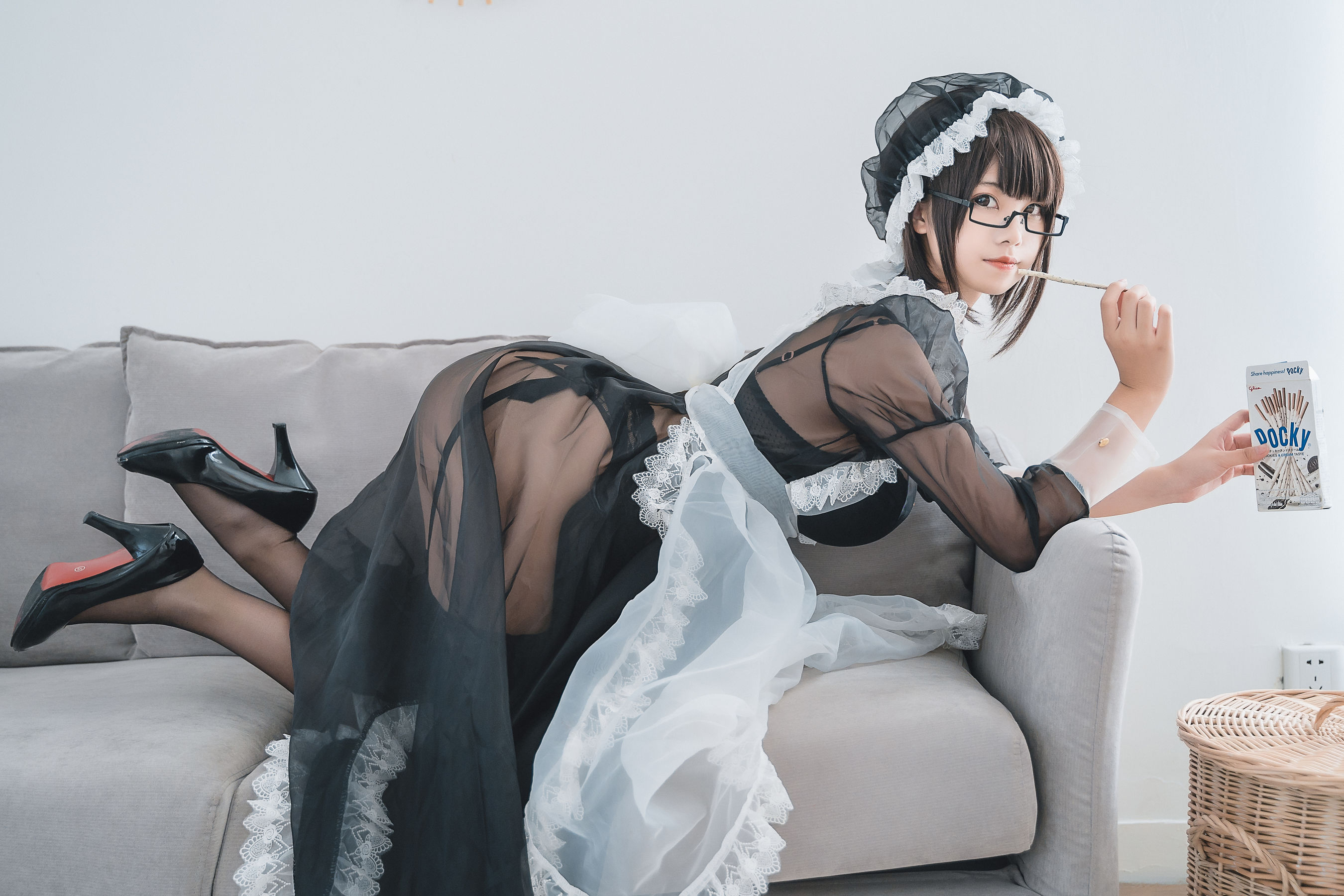 萌系小姐姐蜜汁猫裘 透明女仆 Cosplay-第27张