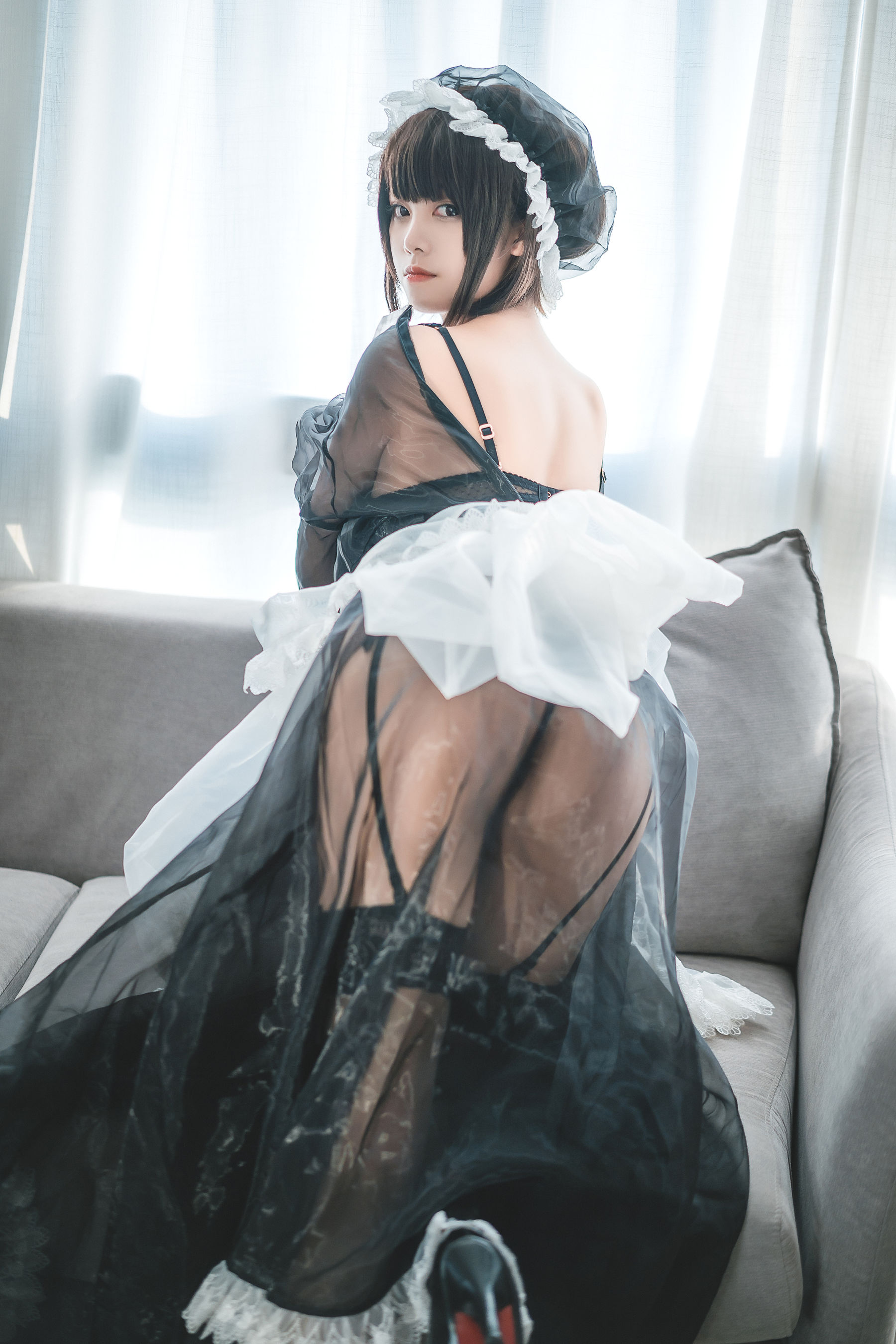 萌系小姐姐蜜汁猫裘 透明女仆 Cosplay-第9张