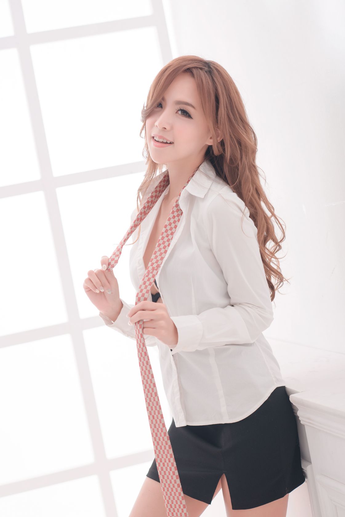 网络美女模特Kitty《老师教你系领带》领带特辑 Cosplay-第42张