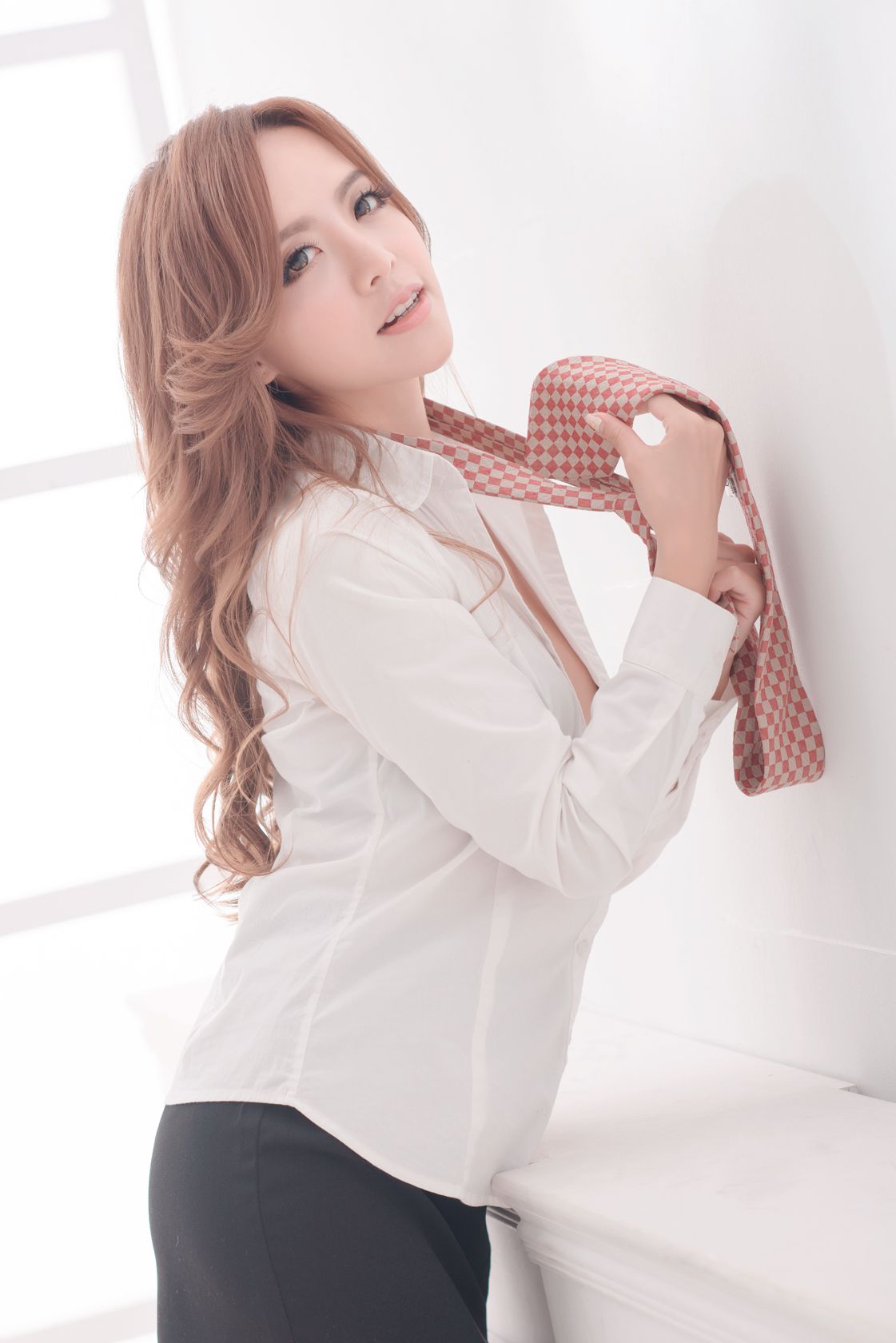 网络美女模特Kitty《老师教你系领带》领带特辑 Cosplay-第49张