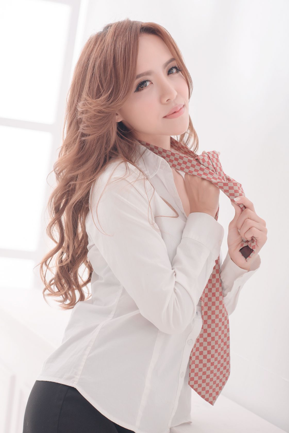 网络美女模特Kitty《老师教你系领带》领带特辑 Cosplay-第40张