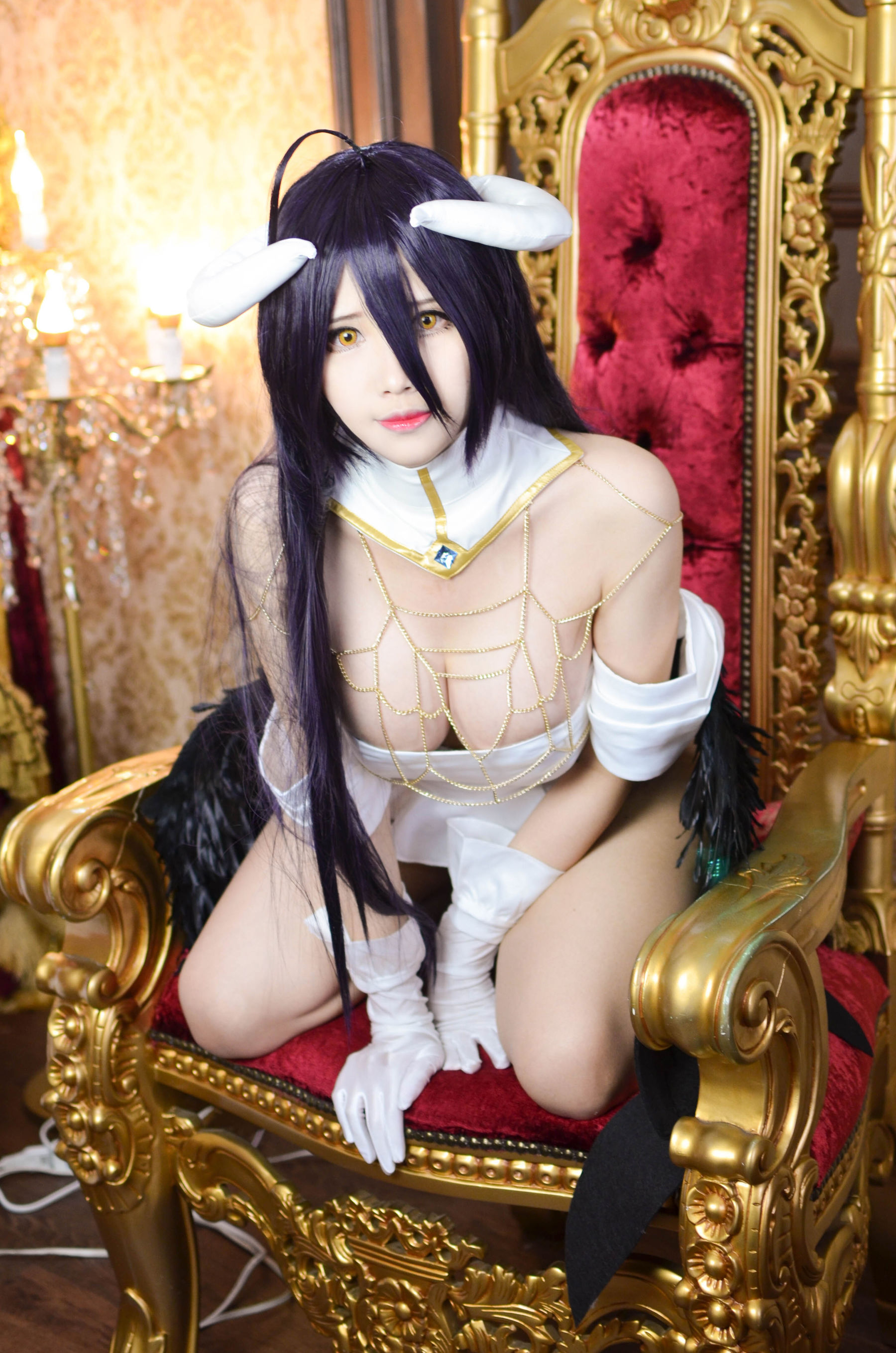Coser萱-KaYa 《OVERLORD》アルベド Albedo Cosplay-第24张