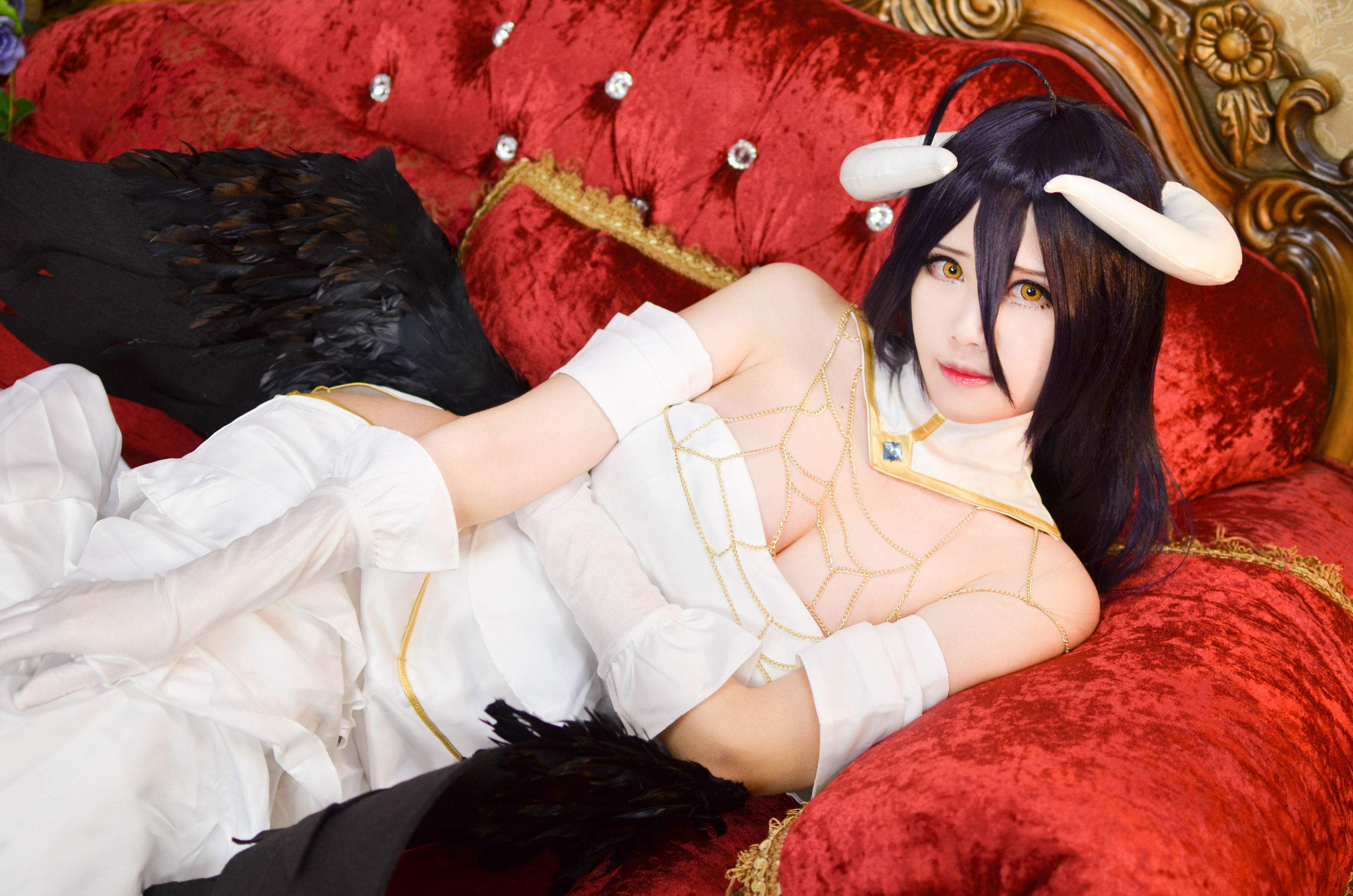 Coser萱-KaYa 《OVERLORD》アルベド Albedo Cosplay-第36张