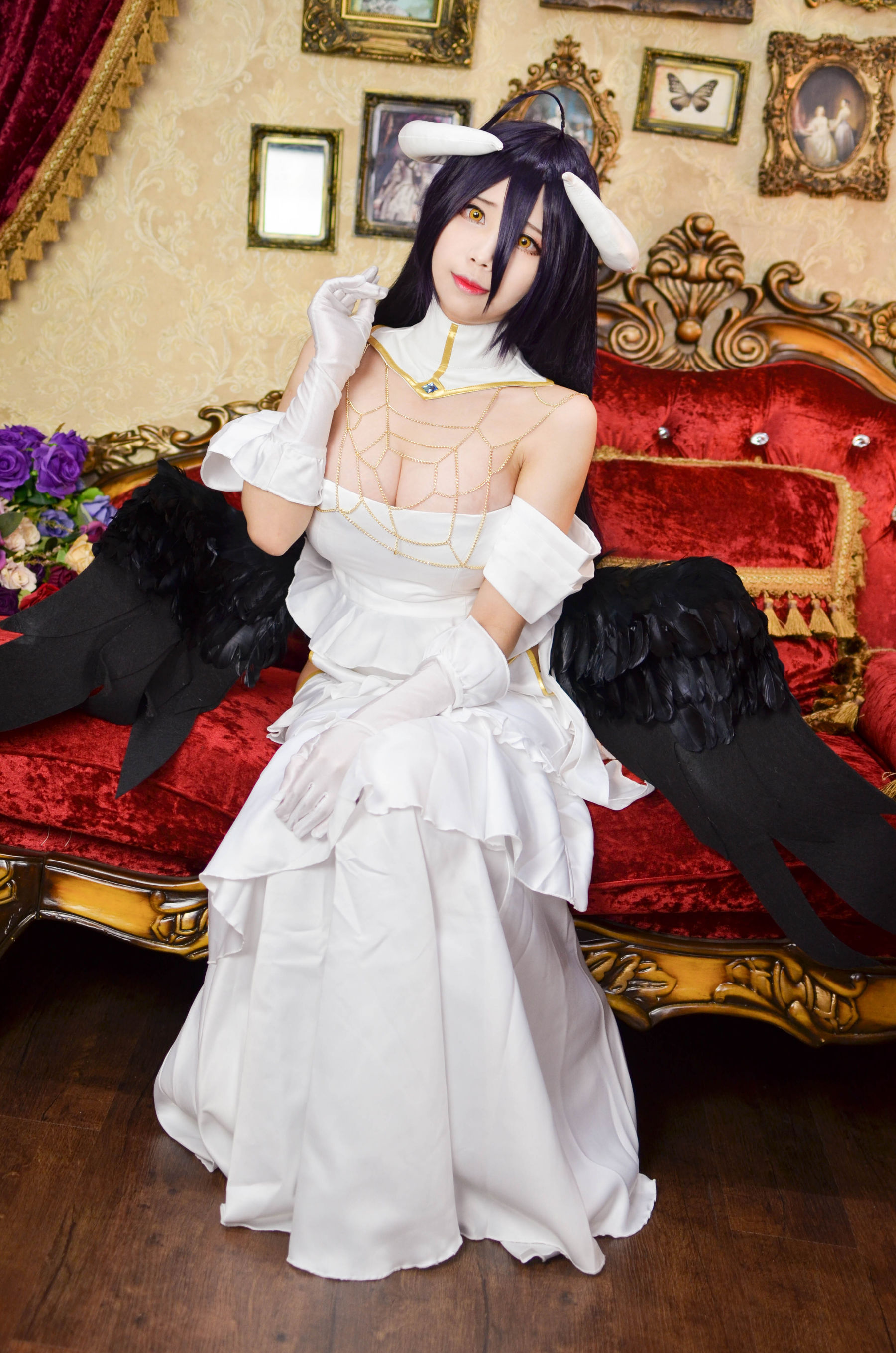 Coser萱-KaYa 《OVERLORD》アルベド Albedo Cosplay-第26张