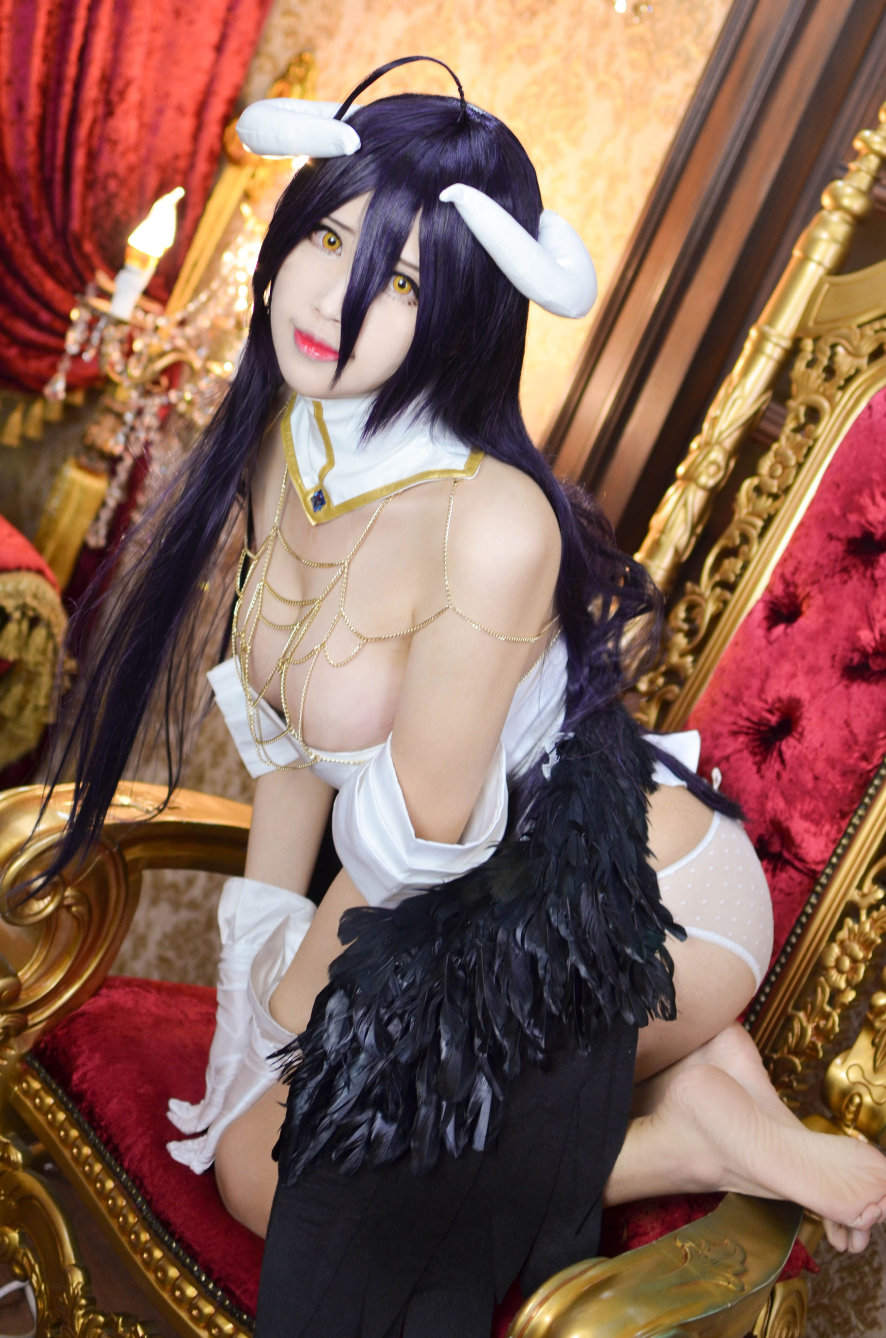 Coser萱-KaYa 《OVERLORD》アルベド Albedo Cosplay-第39张