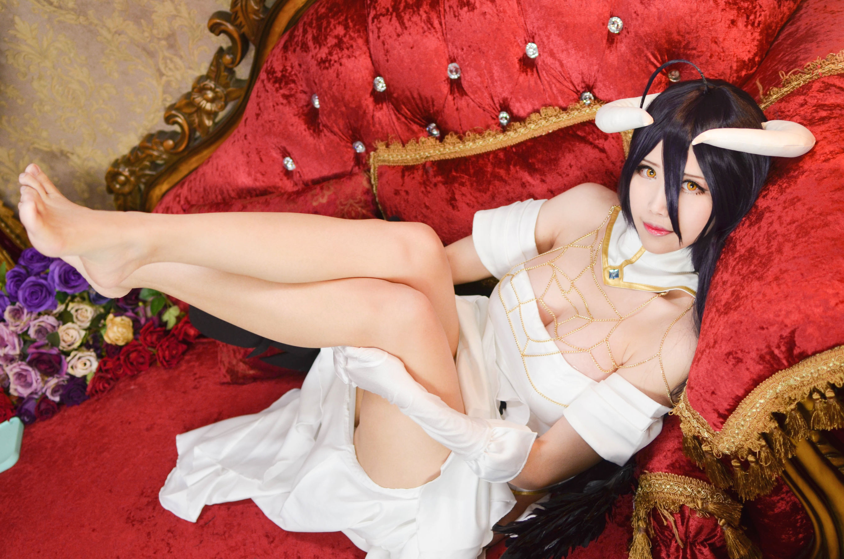Coser萱-KaYa 《OVERLORD》アルベド Albedo Cosplay-第38张