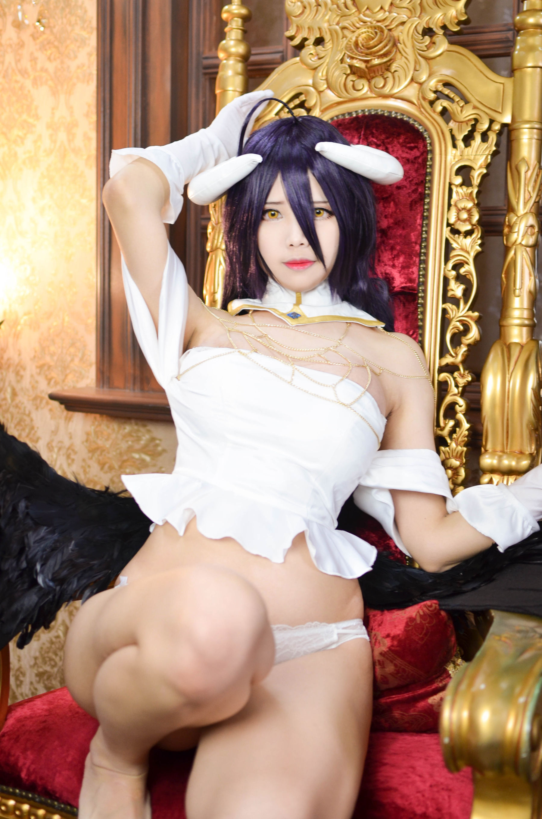 Coser萱-KaYa 《OVERLORD》アルベド Albedo Cosplay-第19张