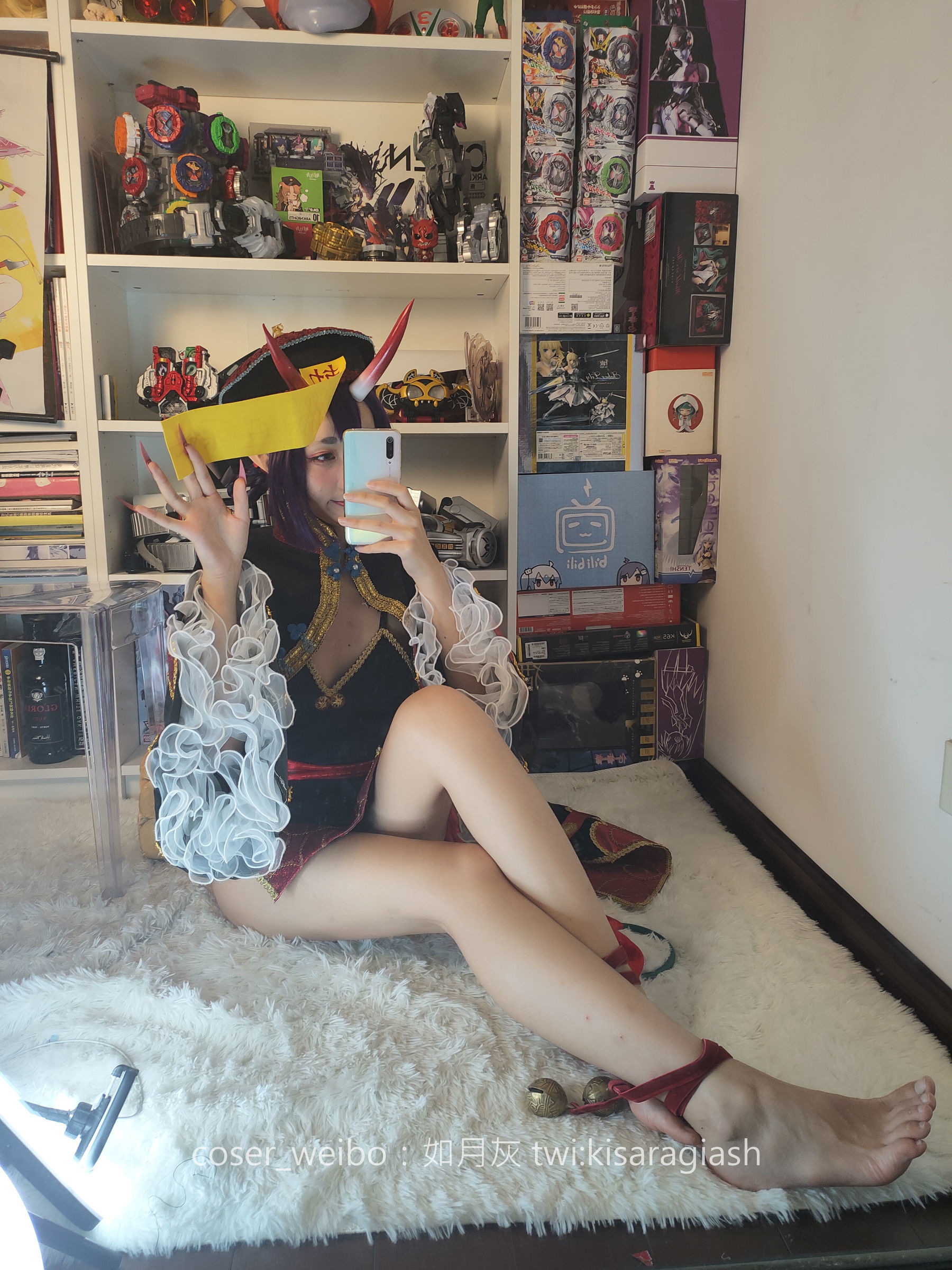 动漫博主如月灰 酒吞僵尸 Cosplay-第4张