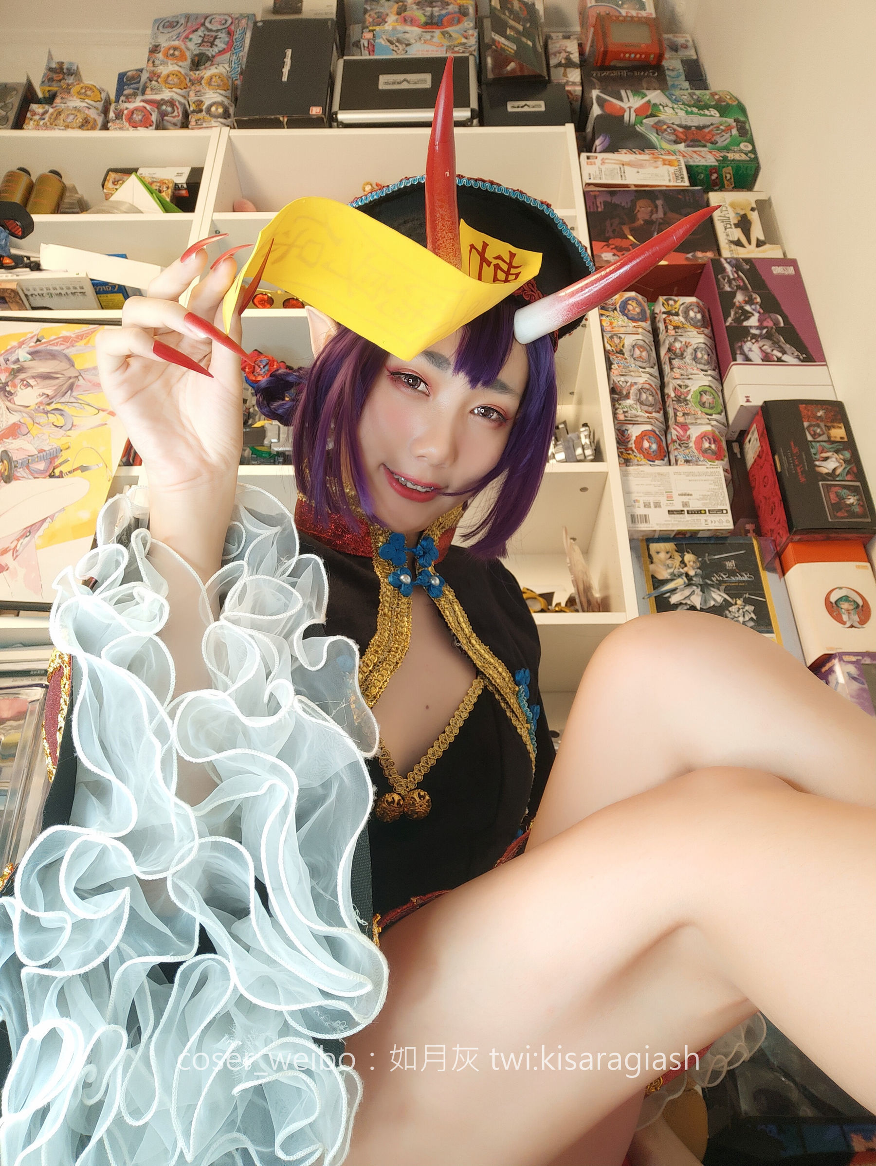 动漫博主如月灰 酒吞僵尸 Cosplay-第5张