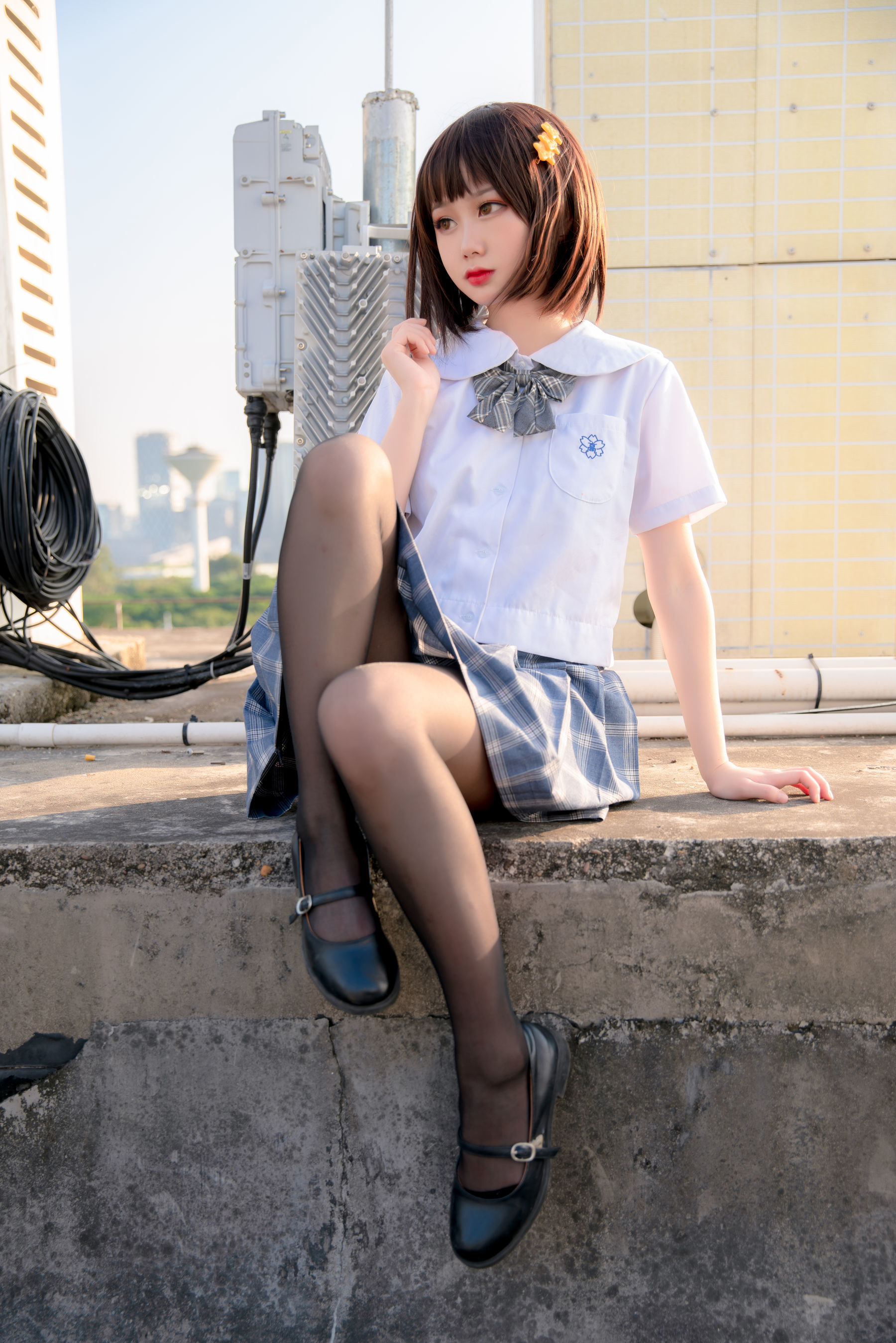 动漫博主您的蛋蛋 天台JK Cosplay-第36张
