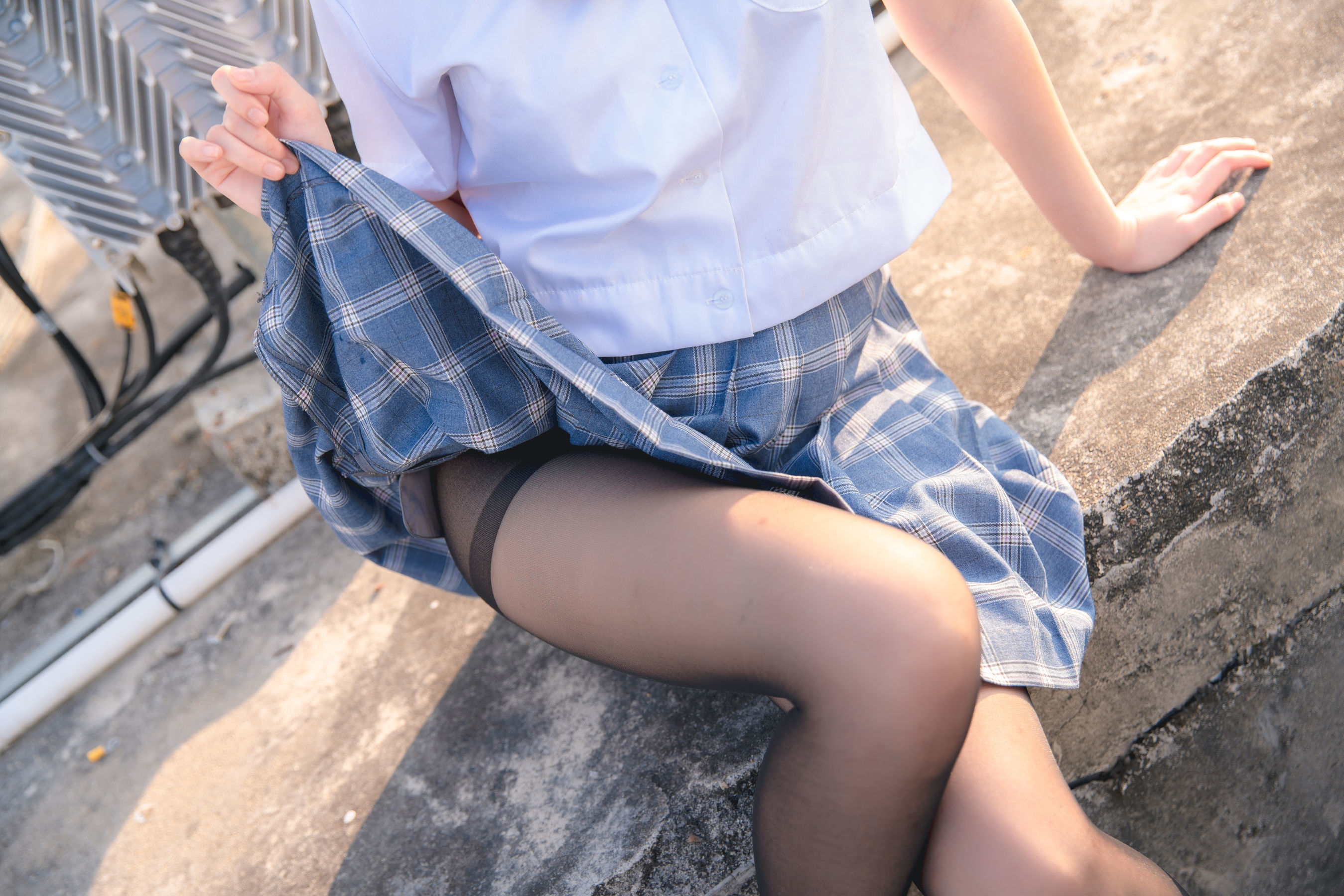动漫博主您的蛋蛋 天台JK Cosplay-第2张