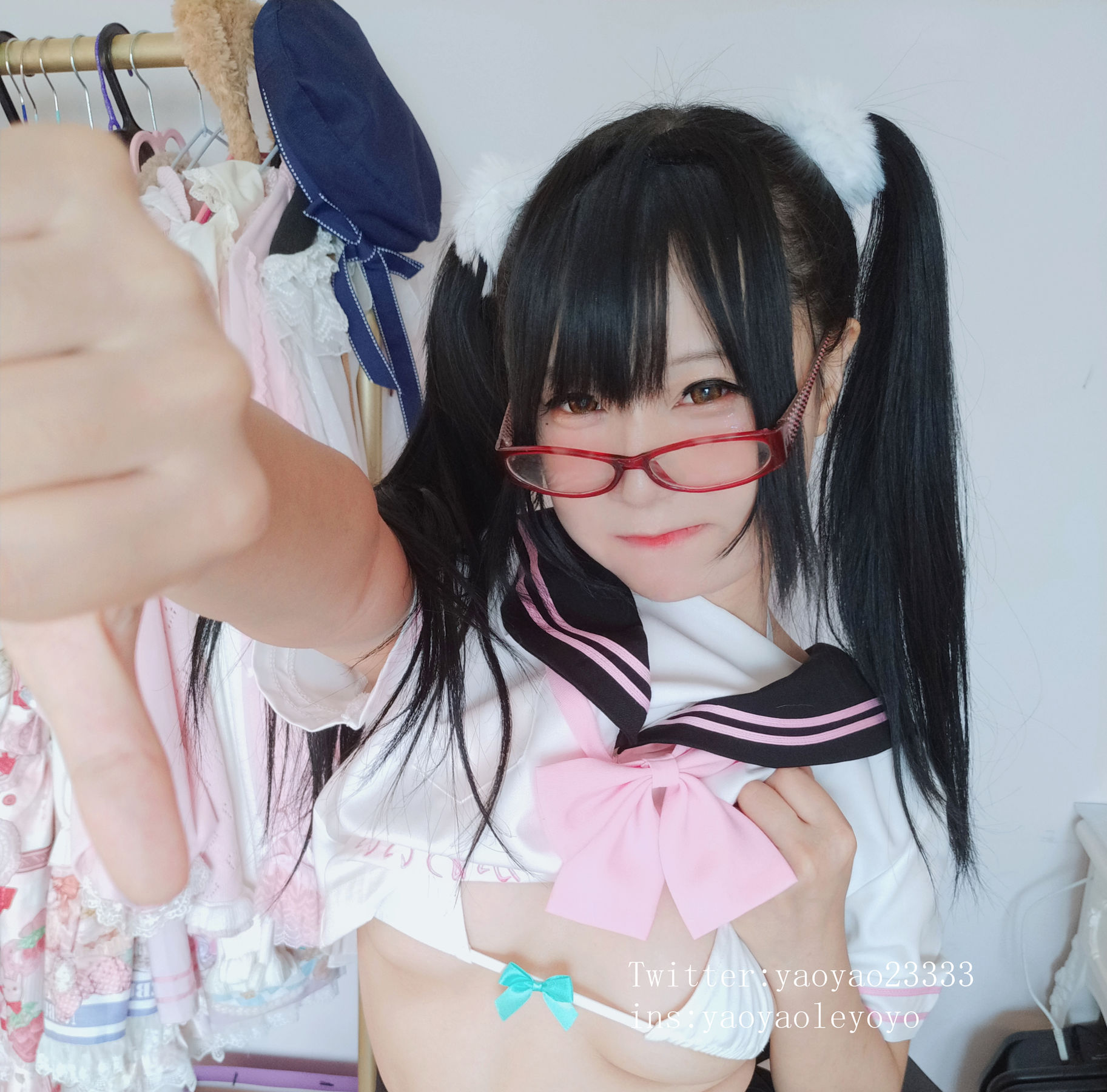 [Cosplay写真] 萌妹子Coser摇摇乐yoyo – 黑丝小恶魔 Cosplay-第84张