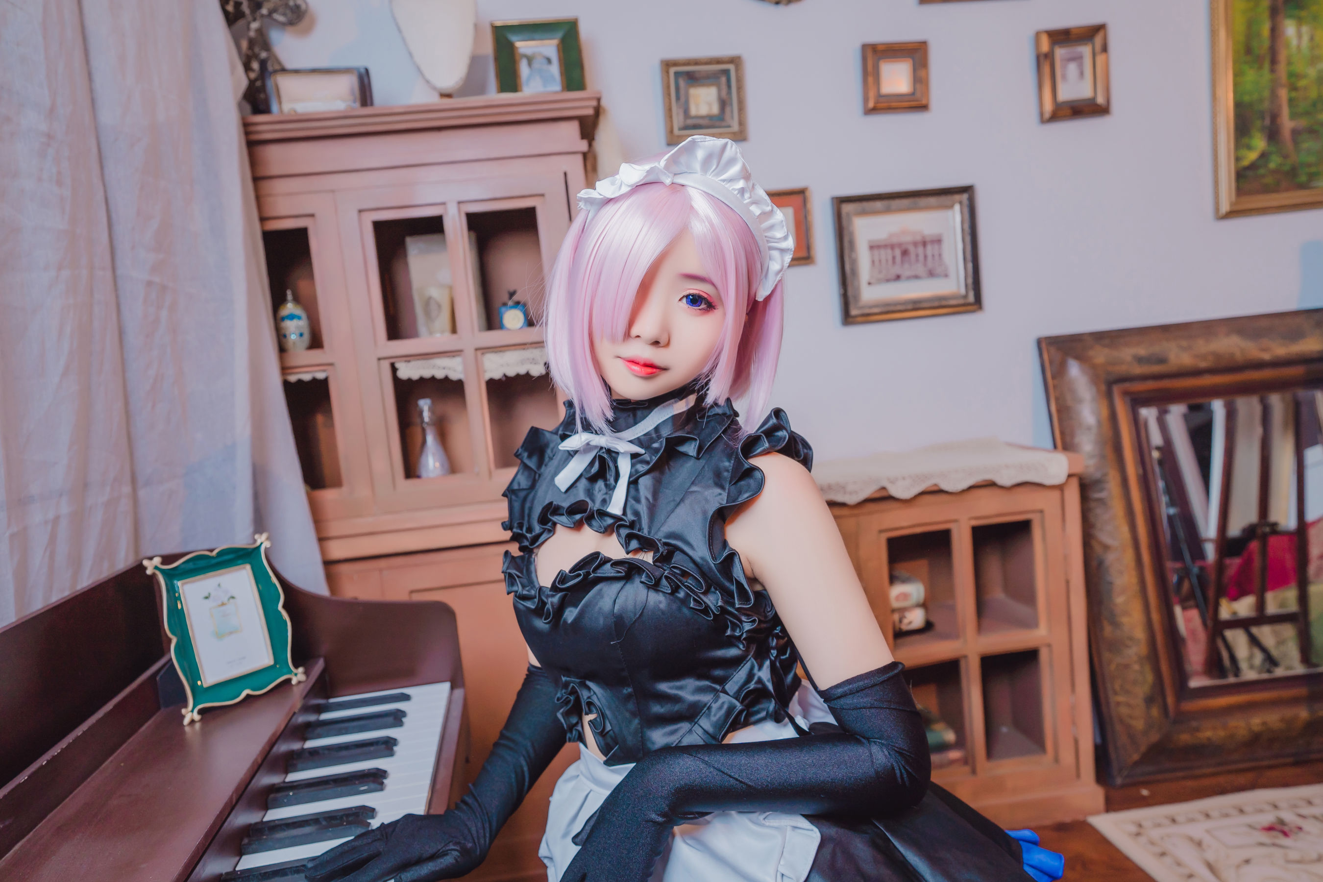 动漫博主墨玉-M – 玛修女仆 Cosplay-第7张