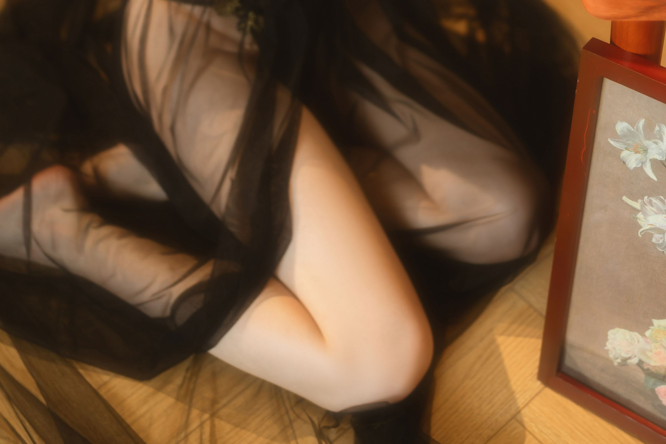 许岚(叁月life) – 纯欲黑纱 Cosplay-第5张
