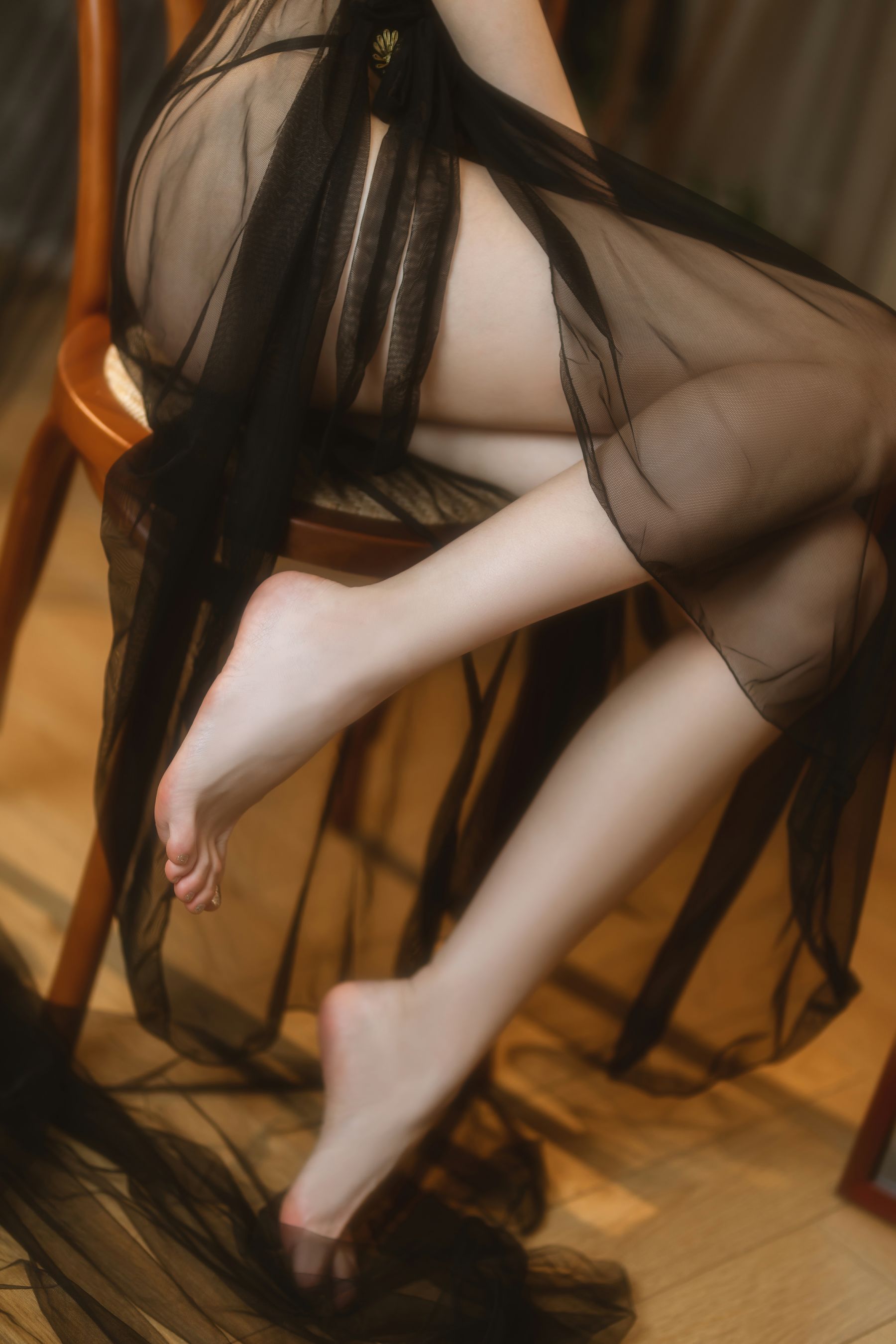 许岚(叁月life) – 纯欲黑纱 Cosplay-第8张