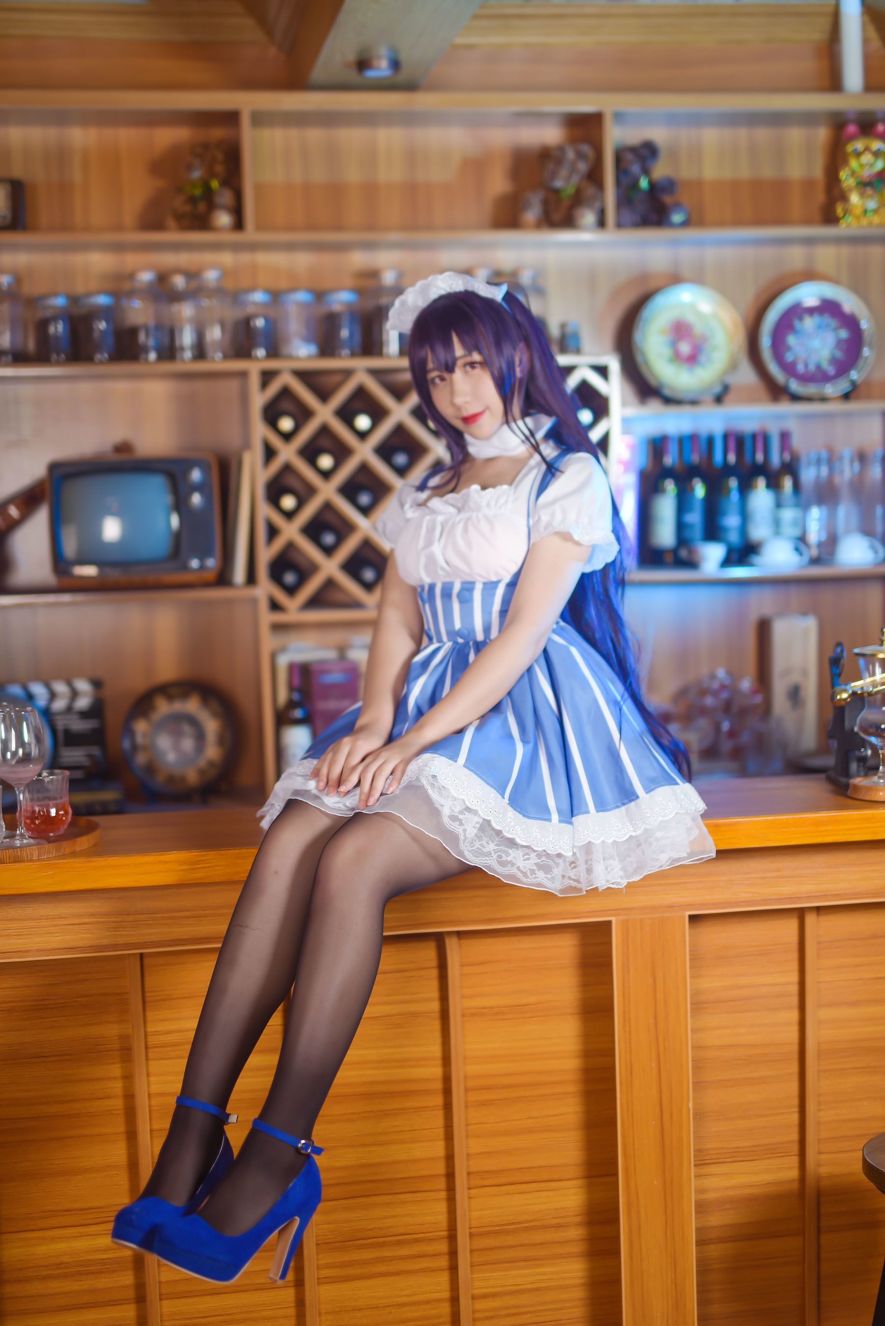 动漫博主九曲Jean 加藤惠女仆 Cosplay-第8张