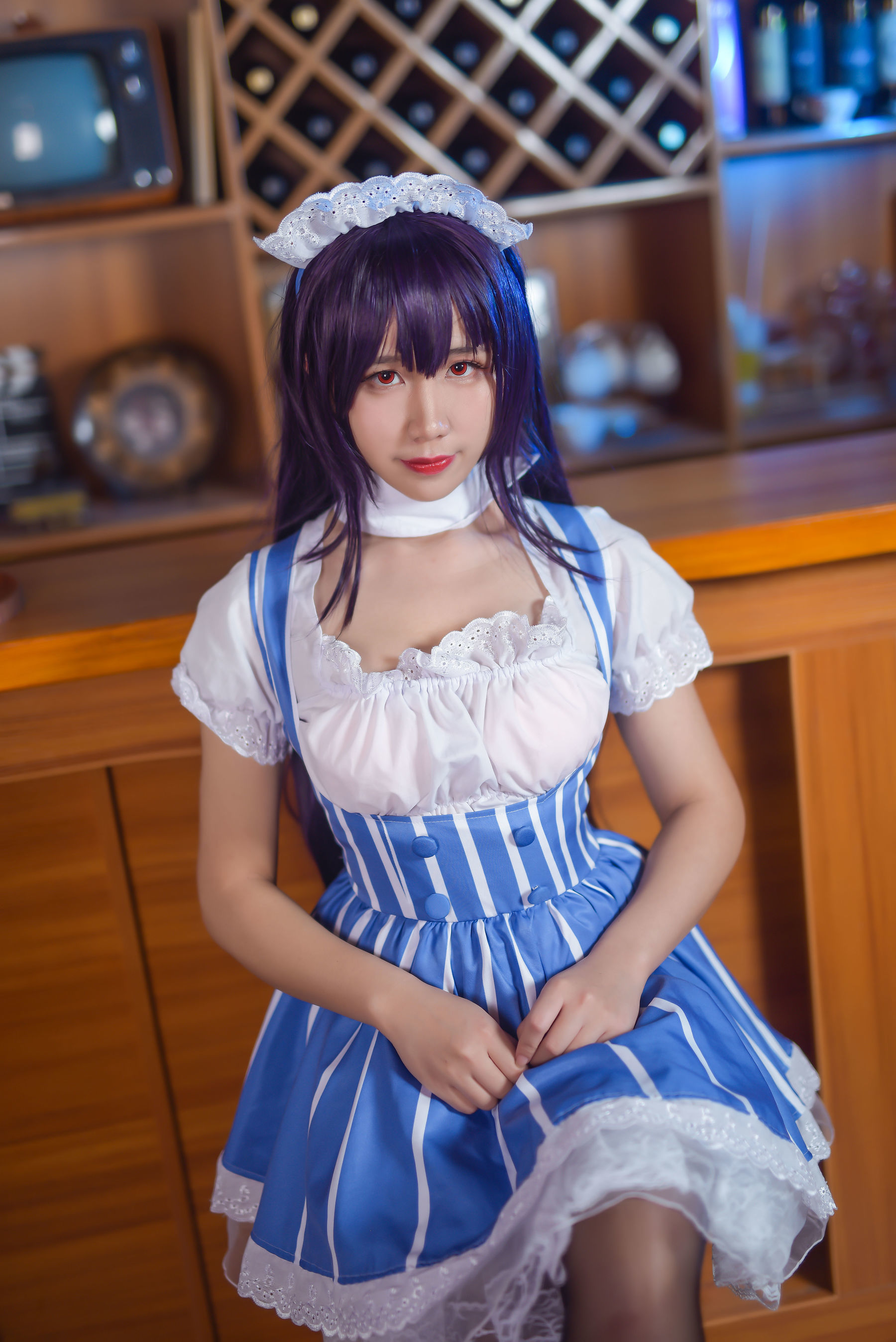 动漫博主九曲Jean 加藤惠女仆 Cosplay-第6张