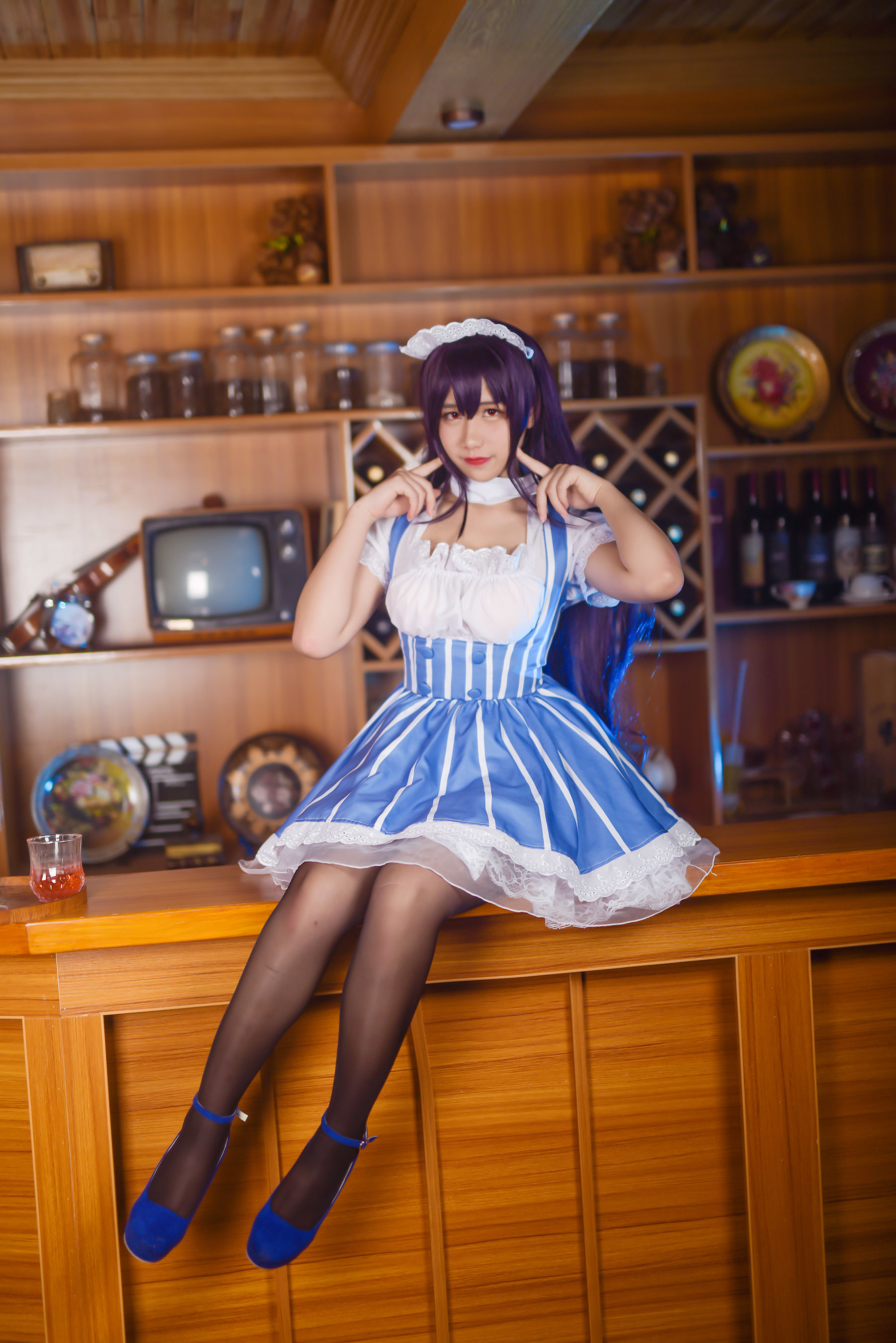 动漫博主九曲Jean 加藤惠女仆 Cosplay-第4张