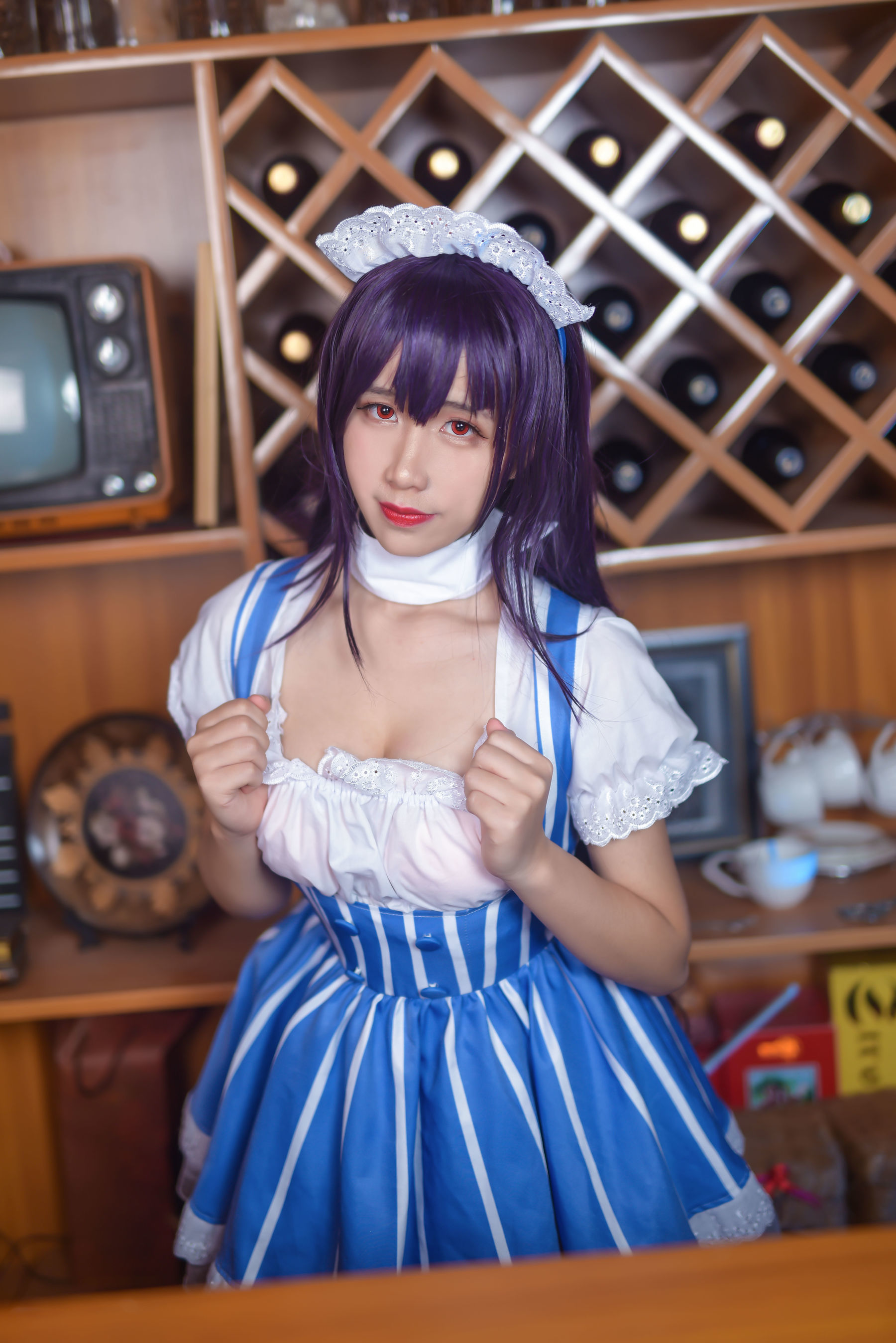 动漫博主九曲Jean 加藤惠女仆 Cosplay-第32张