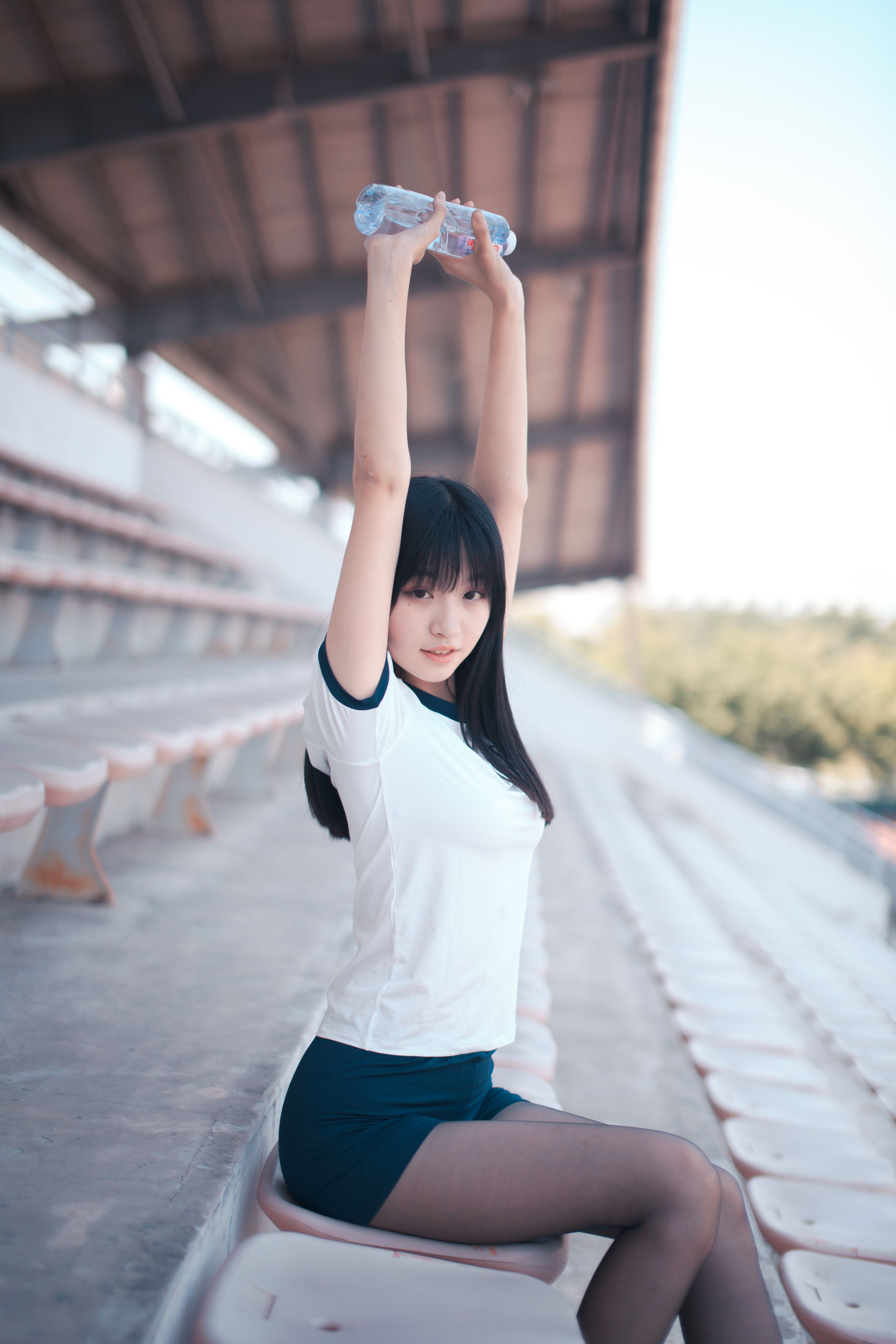 COS萌妹沧霁桔梗 – 黑丝体操服 Cosplay-第50张