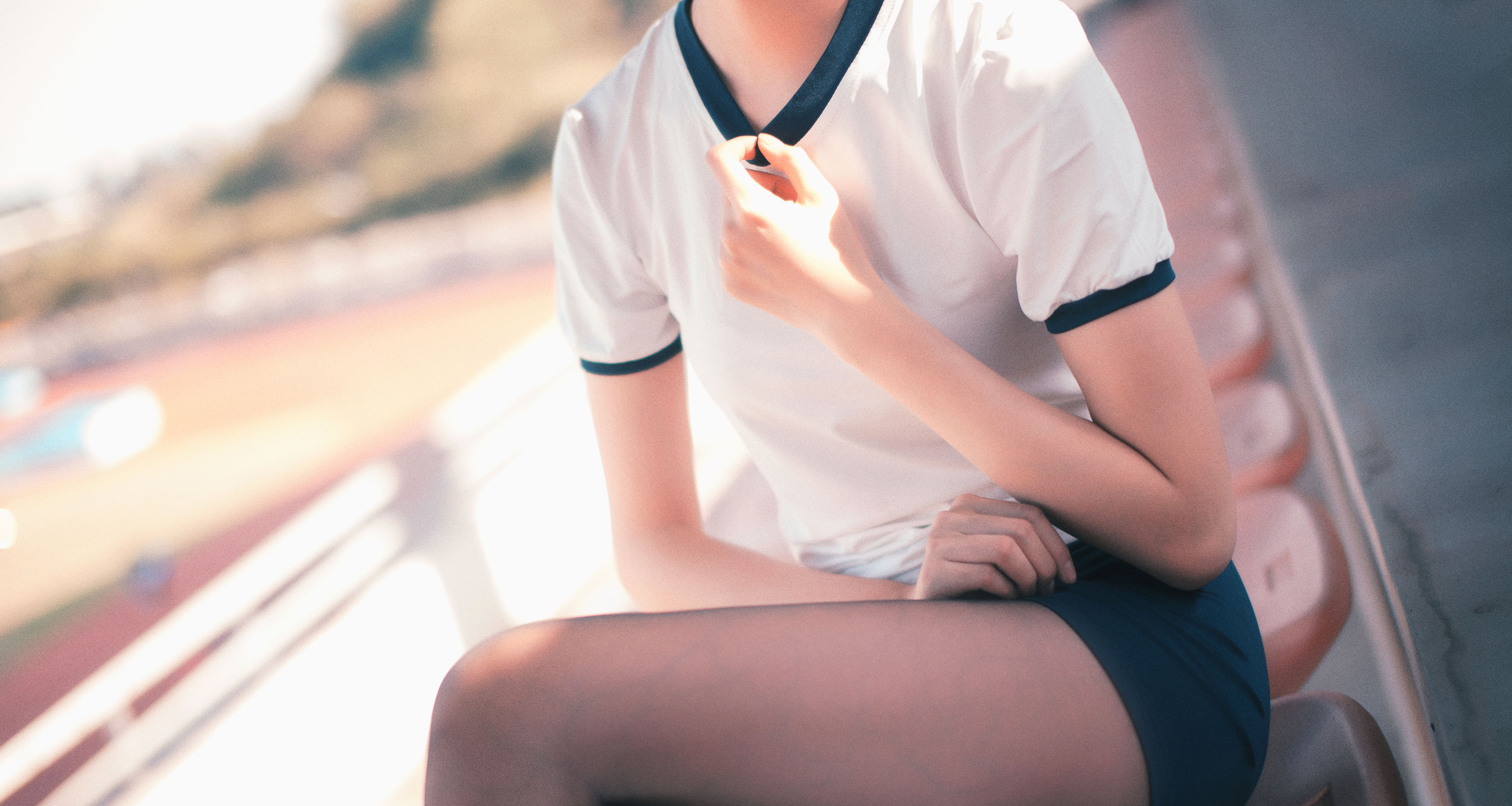 COS萌妹沧霁桔梗 – 黑丝体操服 Cosplay-第53张