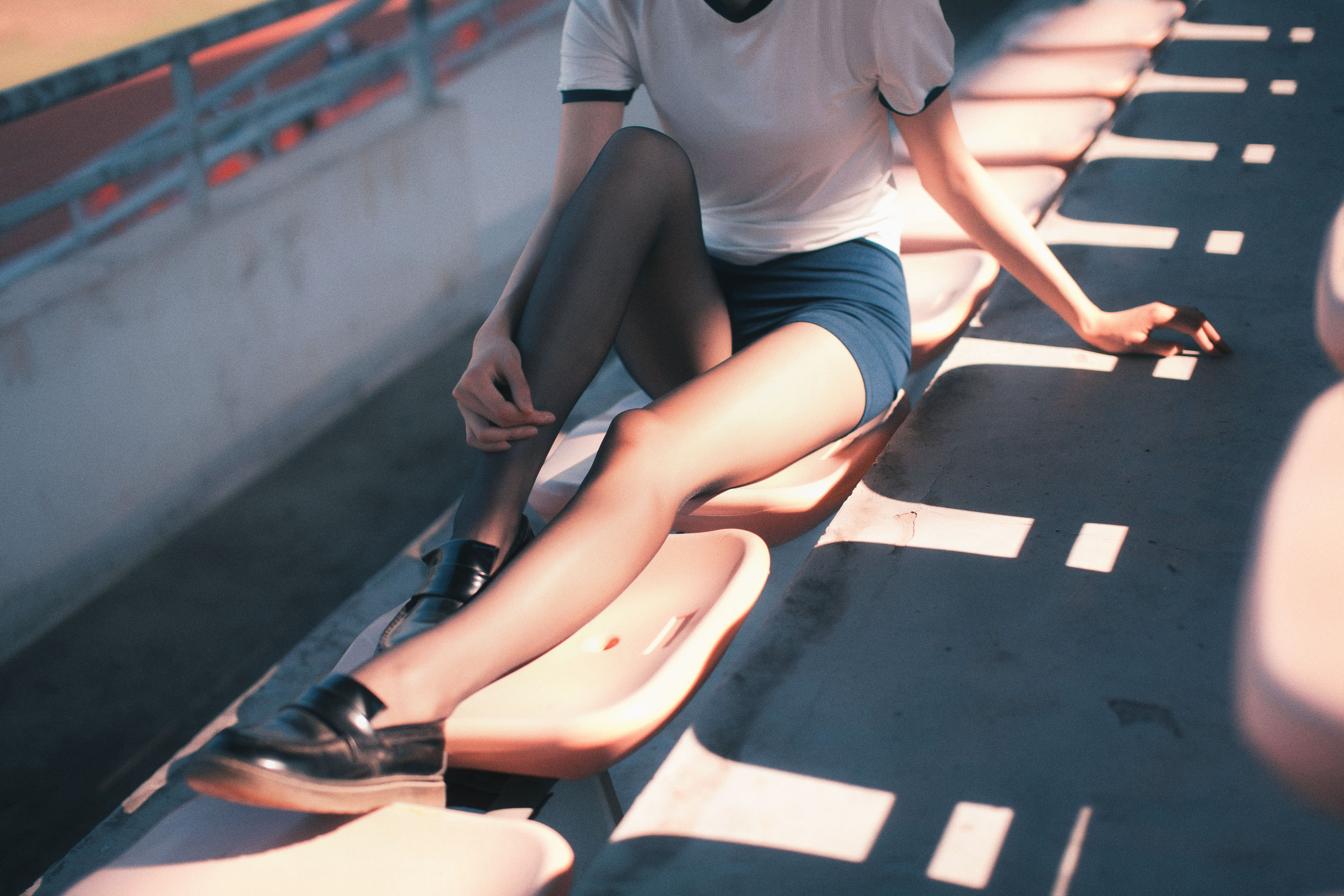 COS萌妹沧霁桔梗 – 黑丝体操服 Cosplay-第1张