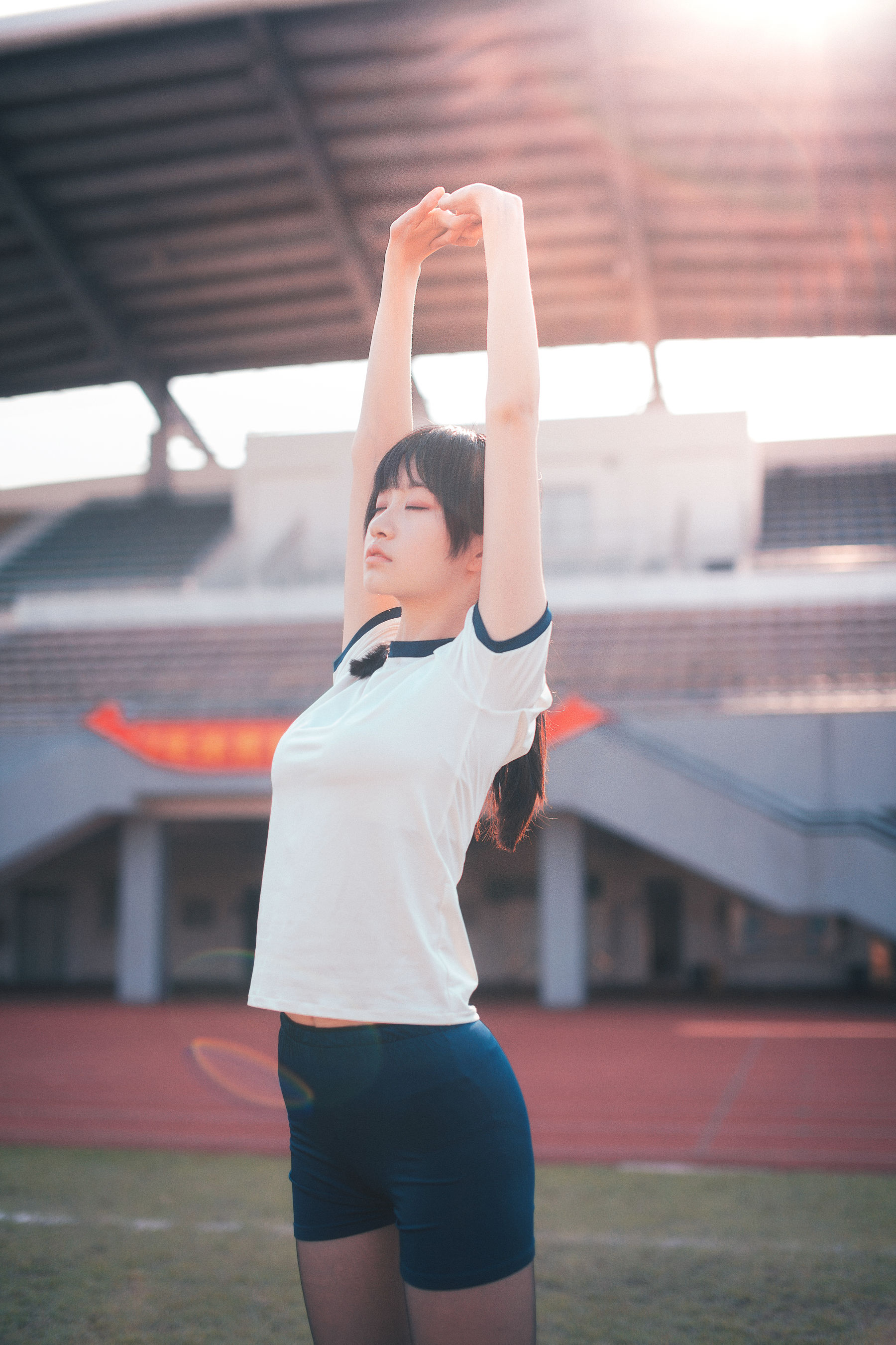 COS萌妹沧霁桔梗 – 黑丝体操服 Cosplay-第29张