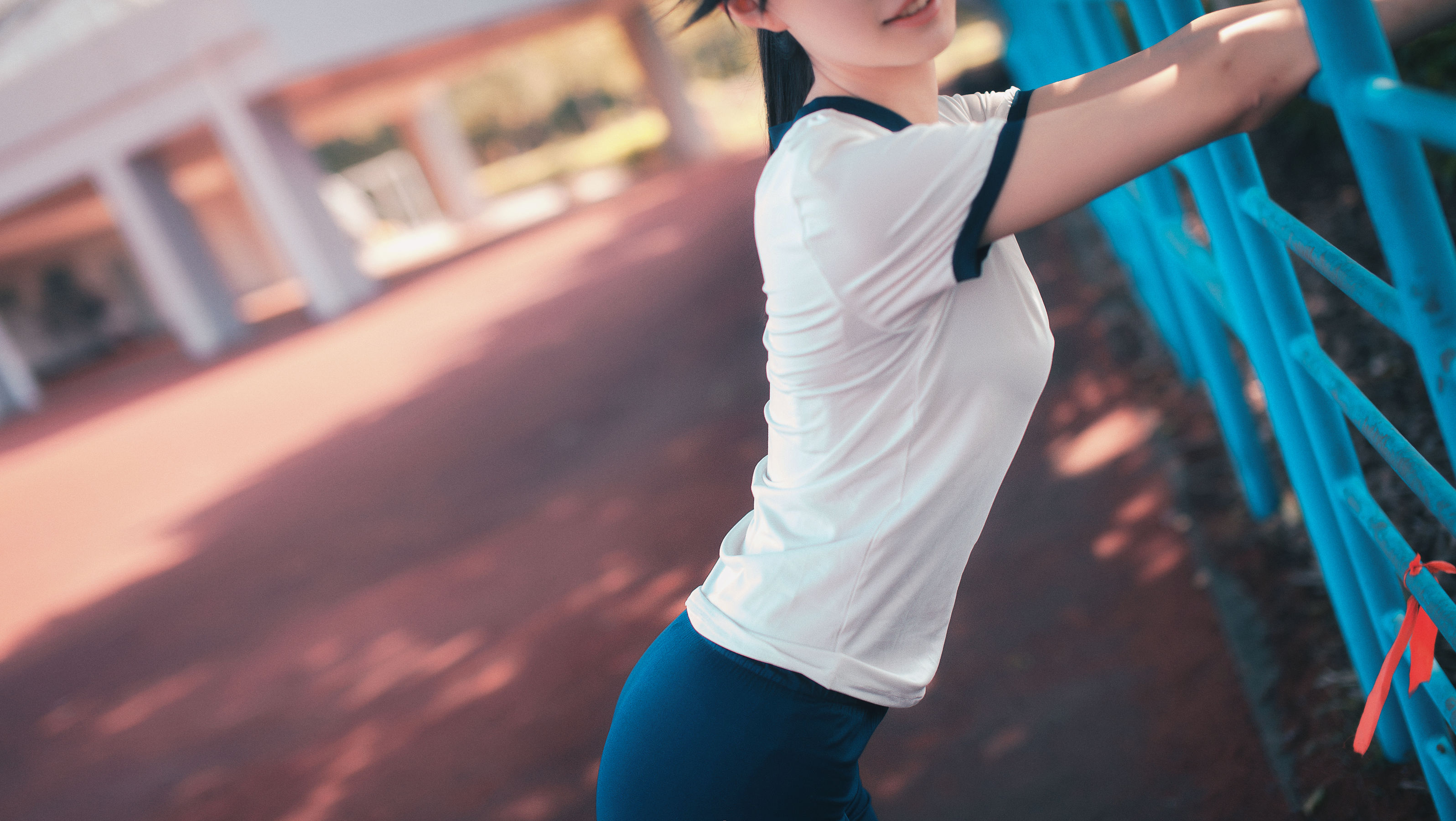 COS萌妹沧霁桔梗 – 黑丝体操服 Cosplay-第3张