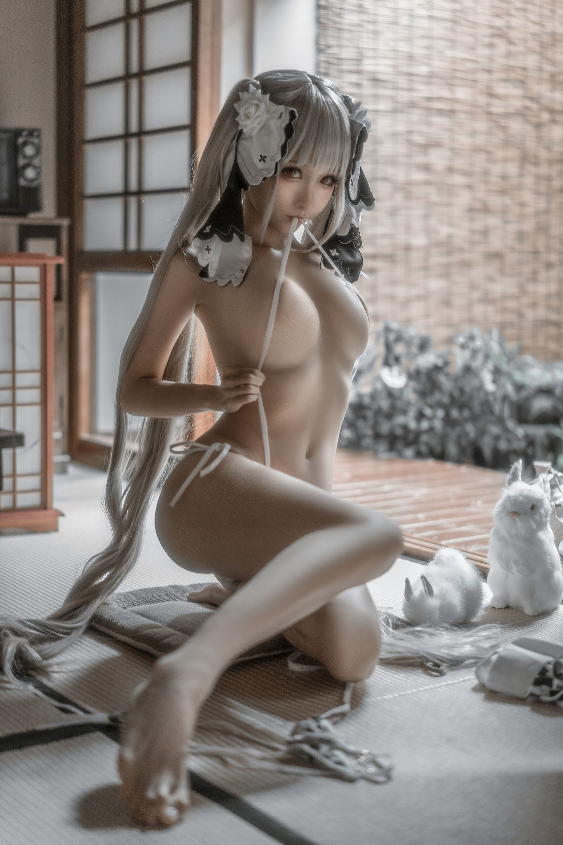 动漫博主蠢沫沫 – 可畏婚纱绅士版 Cosplay-第4张
