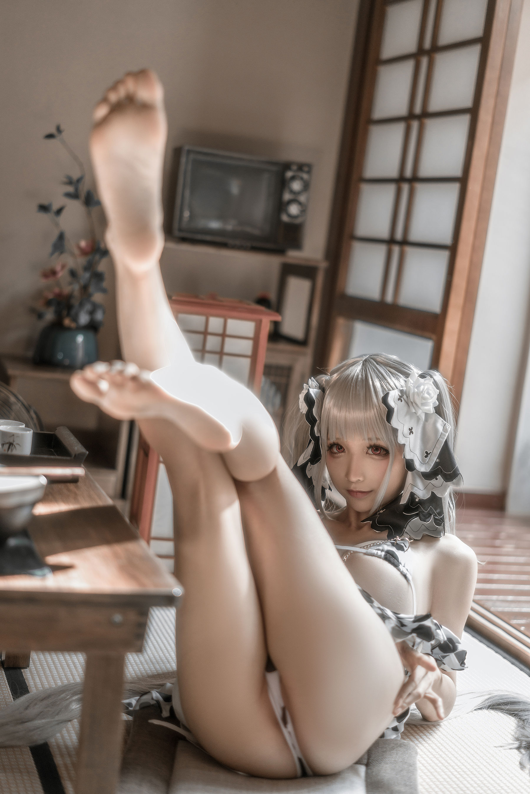 动漫博主蠢沫沫 – 可畏婚纱绅士版 Cosplay-第1张