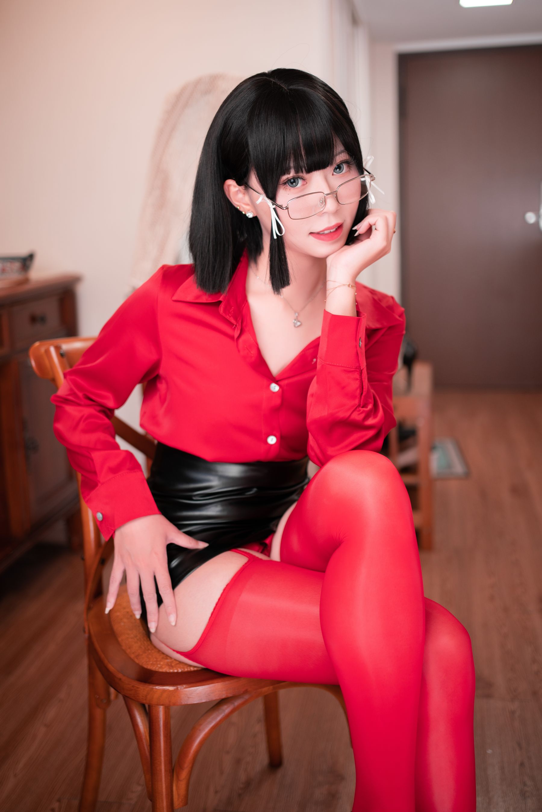动漫博主Money冷冷 – 辉夜姬OL制服 Cosplay-第115张