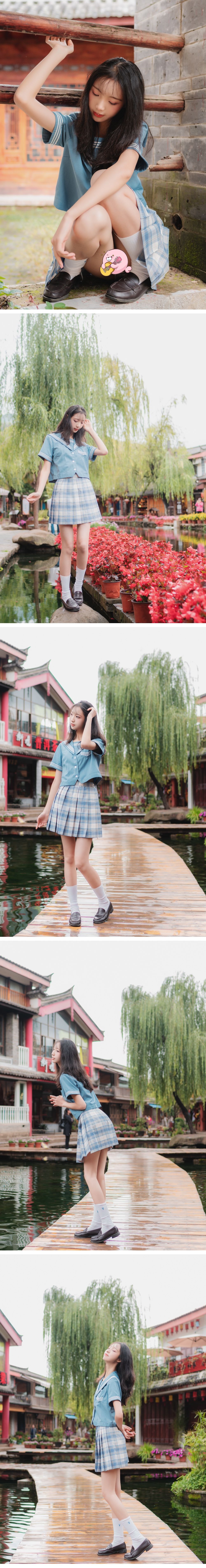 清纯妹子西瓜 丽江写真JK户外 Cosplay-第5张