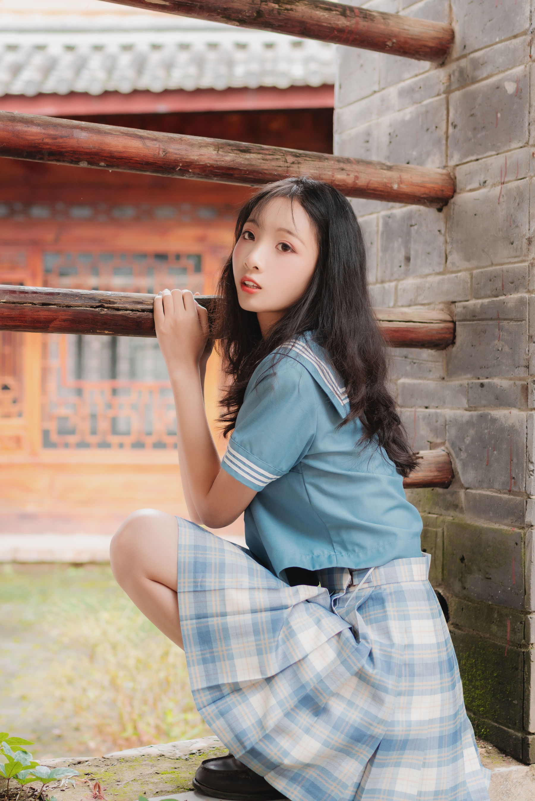 清纯妹子西瓜 丽江写真JK户外 Cosplay-第6张