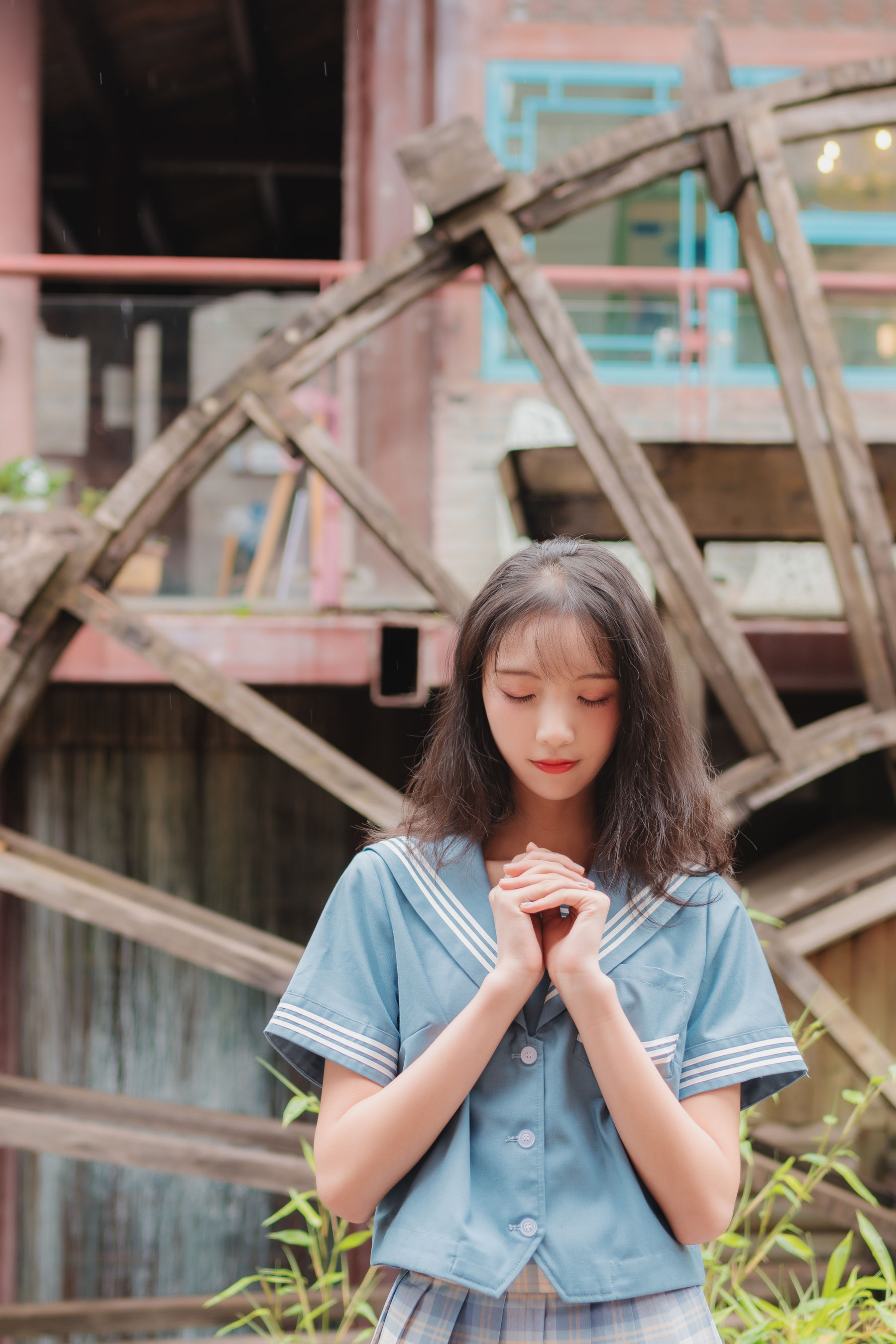 清纯妹子西瓜 丽江写真JK户外 Cosplay-第36张