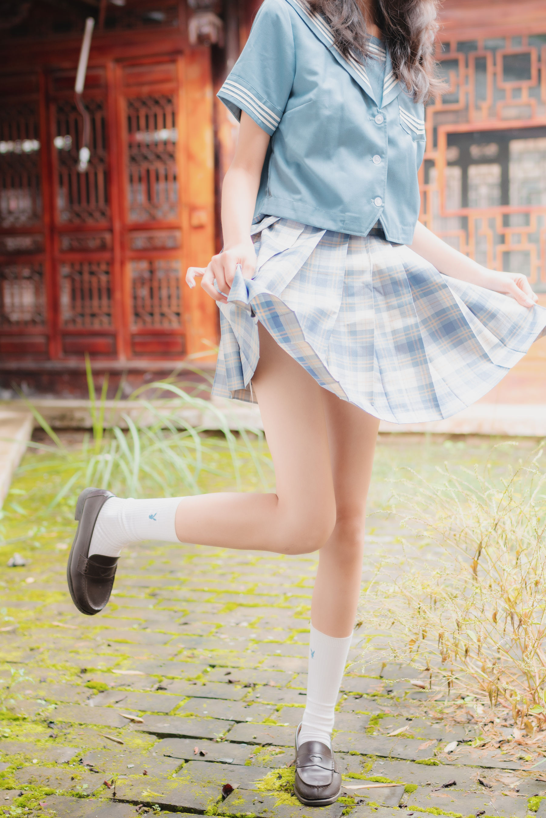 清纯妹子西瓜 丽江写真JK户外 Cosplay-第13张