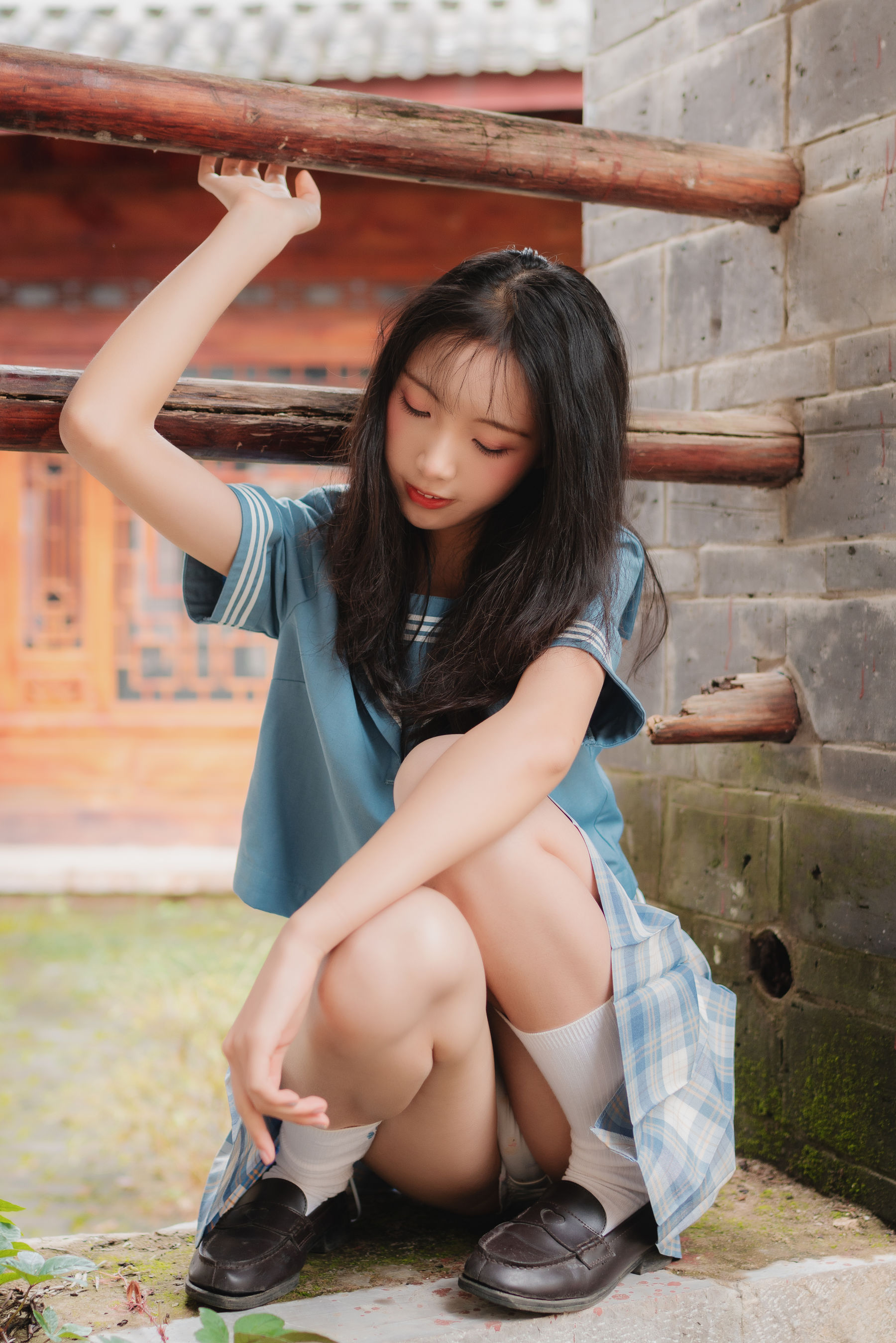 清纯妹子西瓜 丽江写真JK户外 Cosplay-第7张