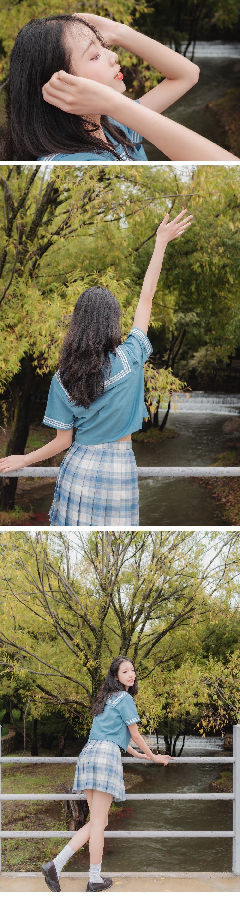 清纯妹子西瓜 丽江写真JK户外 Cosplay-第20张