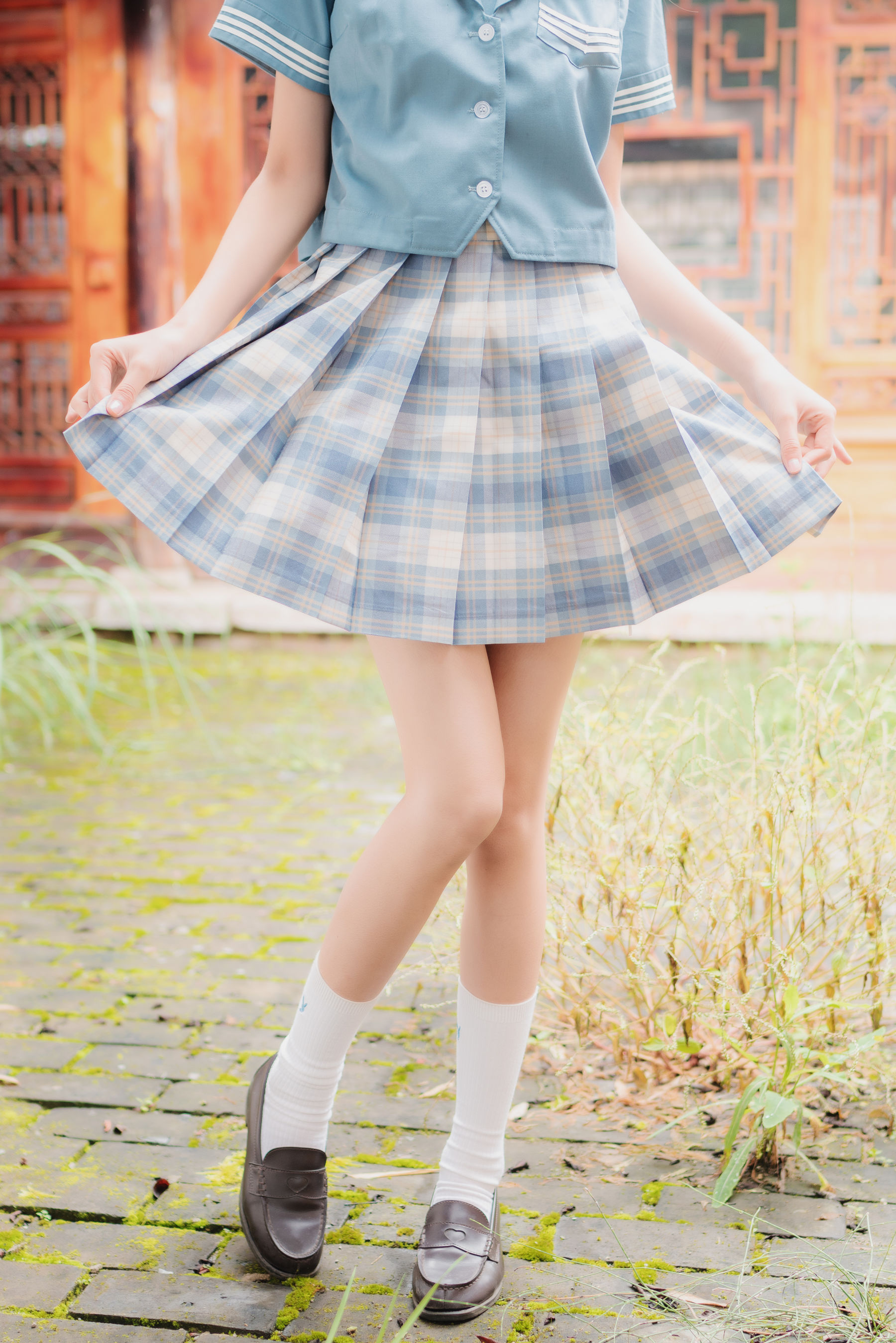 清纯妹子西瓜 丽江写真JK户外 Cosplay-第8张