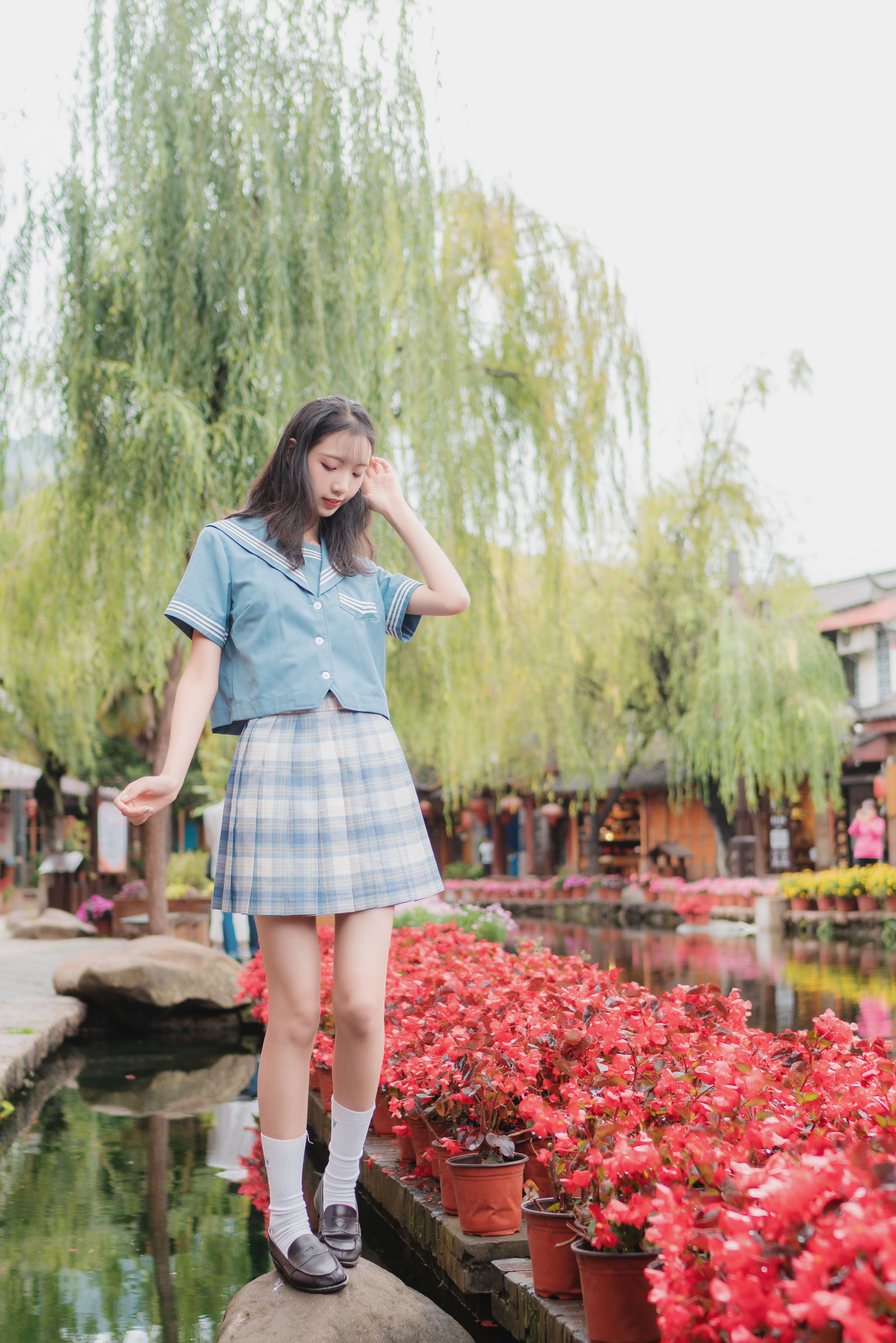 清纯妹子西瓜 丽江写真JK户外 Cosplay-第40张