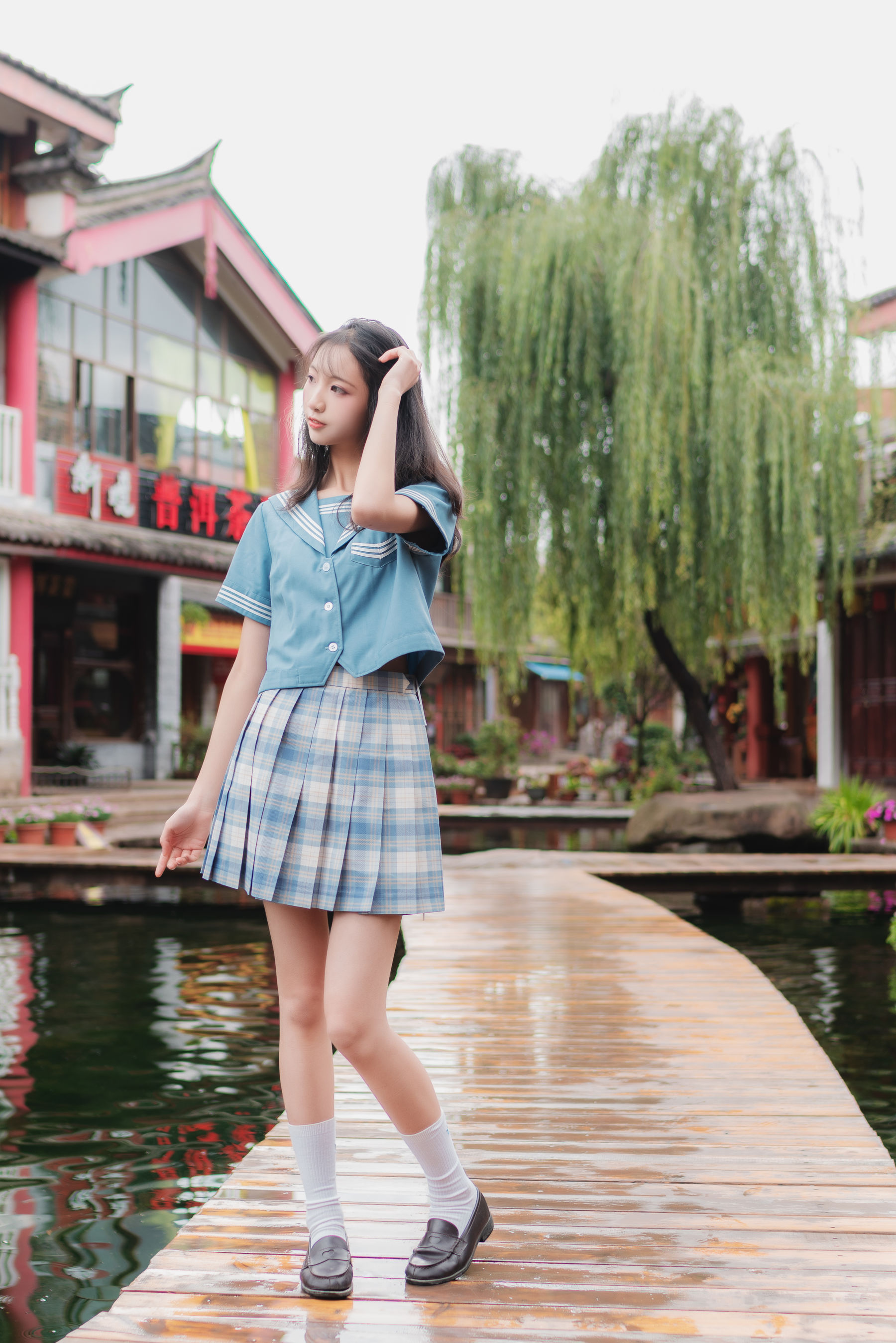 清纯妹子西瓜 丽江写真JK户外 Cosplay-第39张