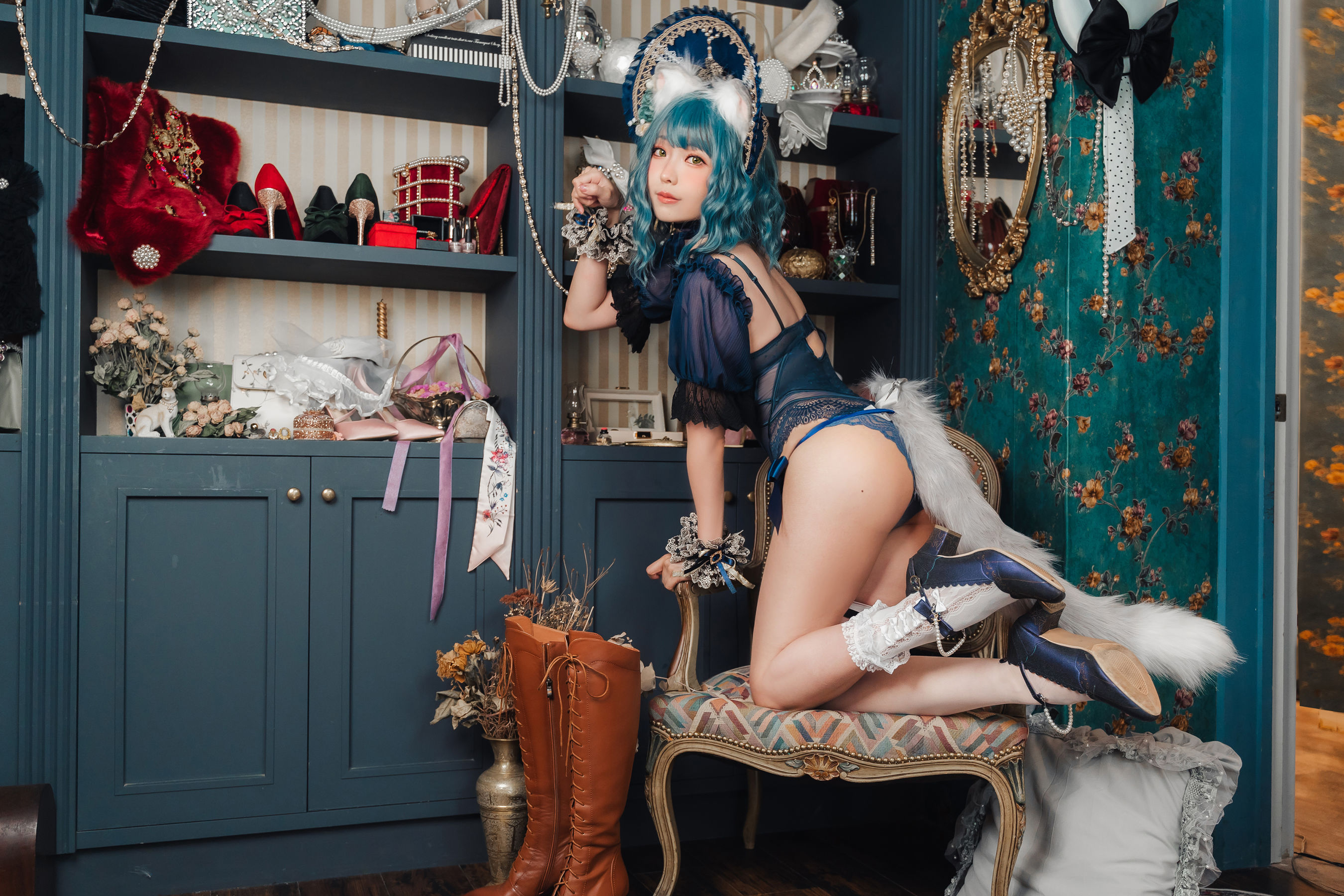 Ely_eee(ElyEE子) – Scottish Fold Cat Doll 摺耳貓少女人形 Cosplay-第6张