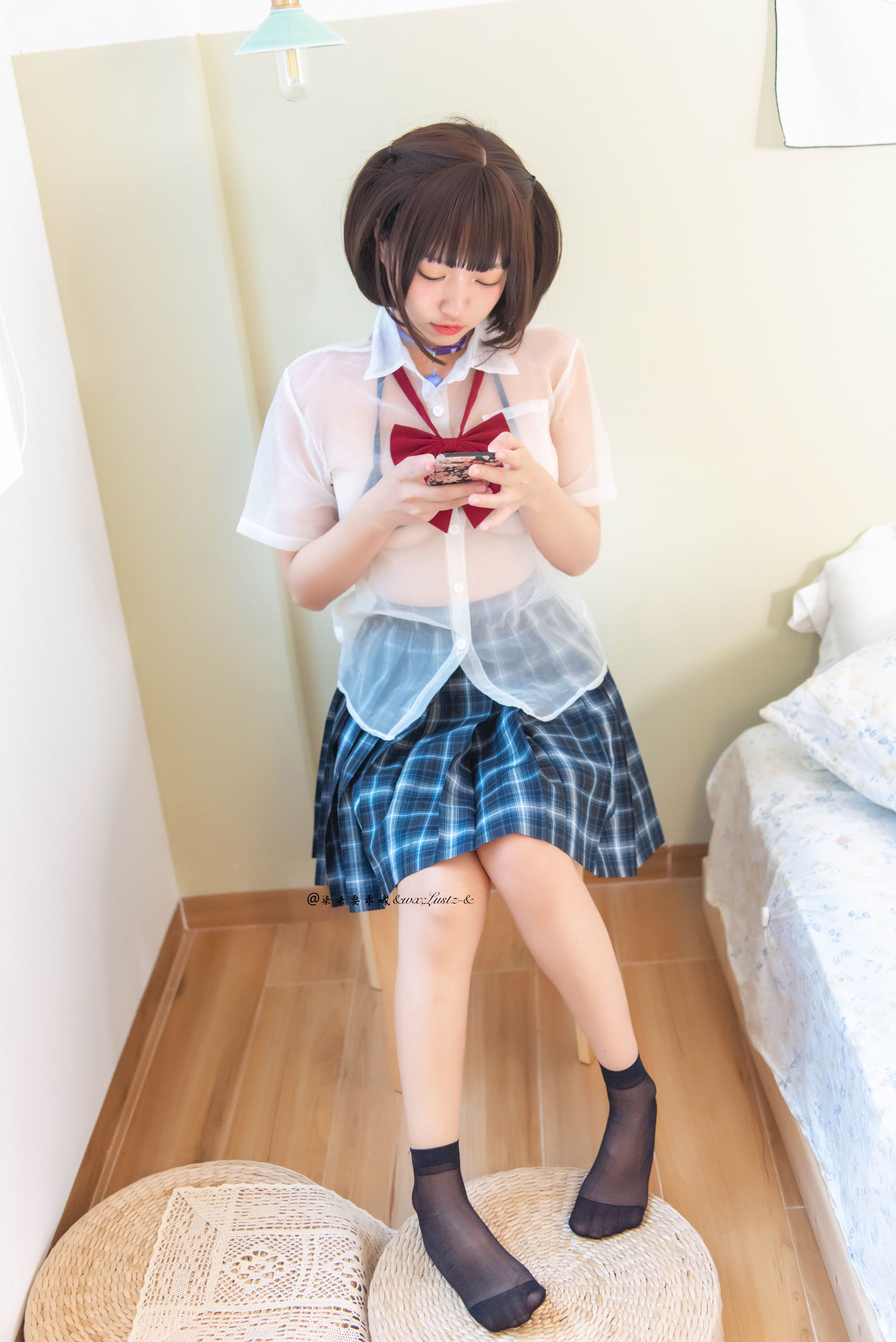 动漫博主柒柒要乖哦 – 晚间约会 Cosplay-第40张
