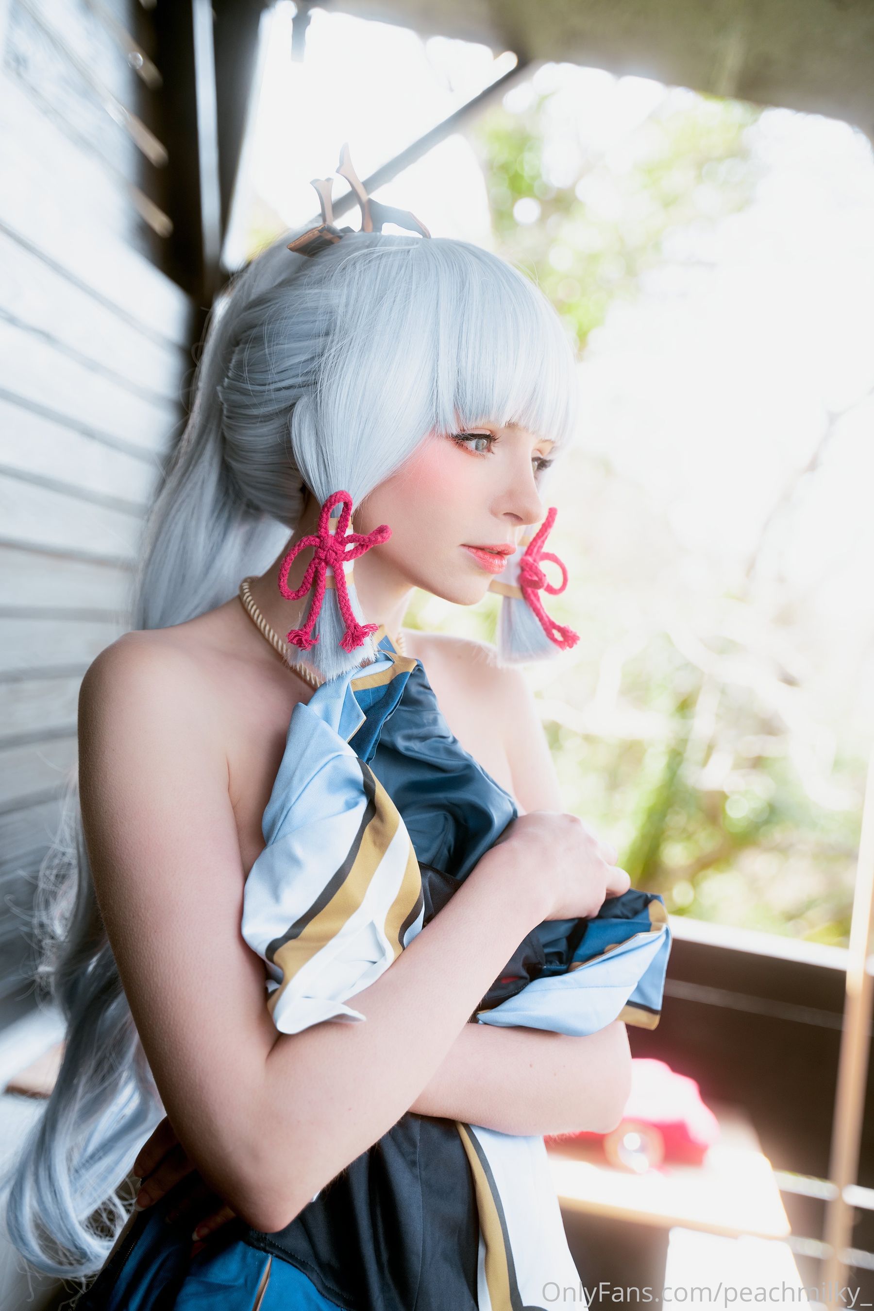 Peach milky – Ayaka genshin impact Cosplay-第3张
