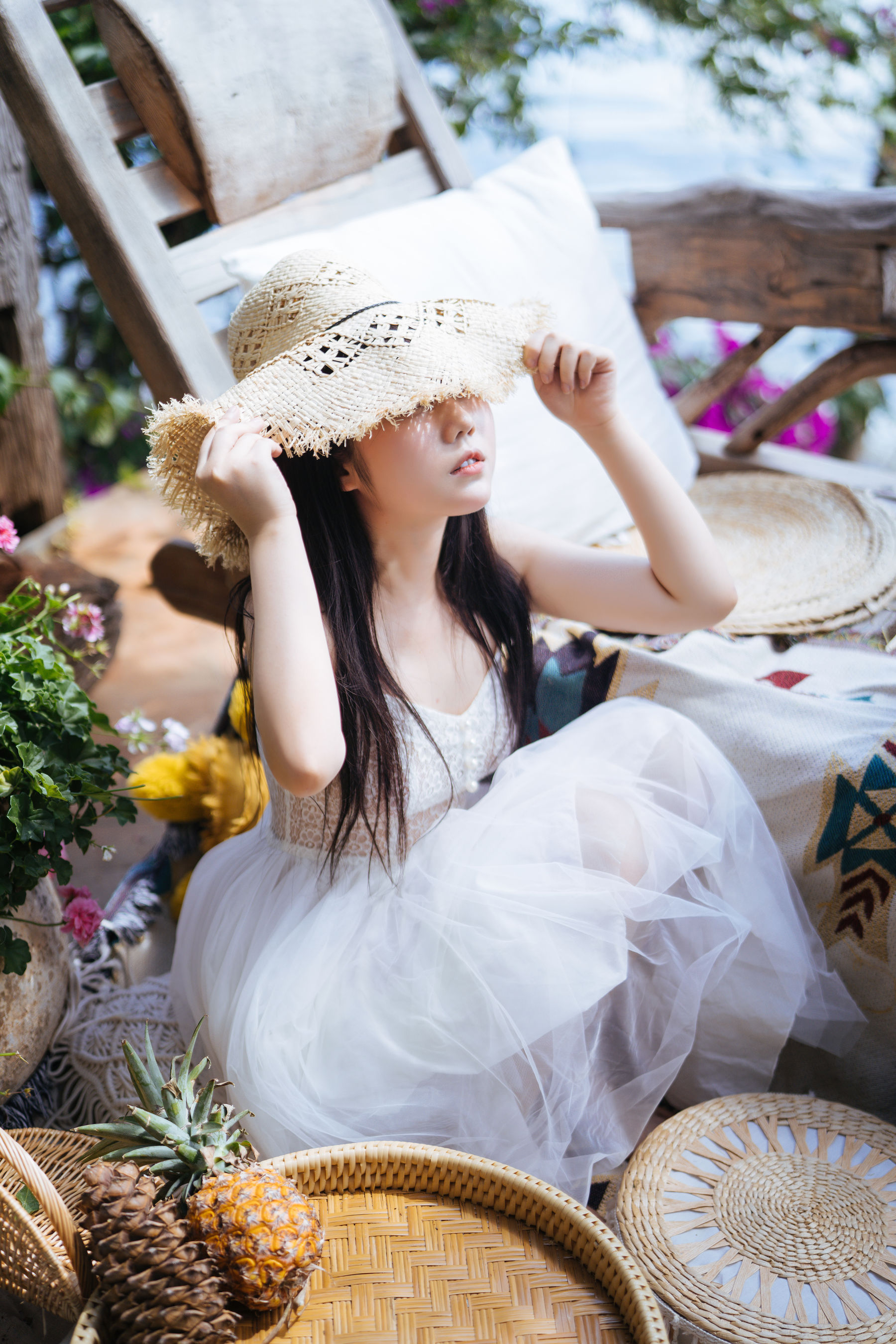 微博福利姬镜酱 – 静夏之白裙少女 Cosplay-第1张