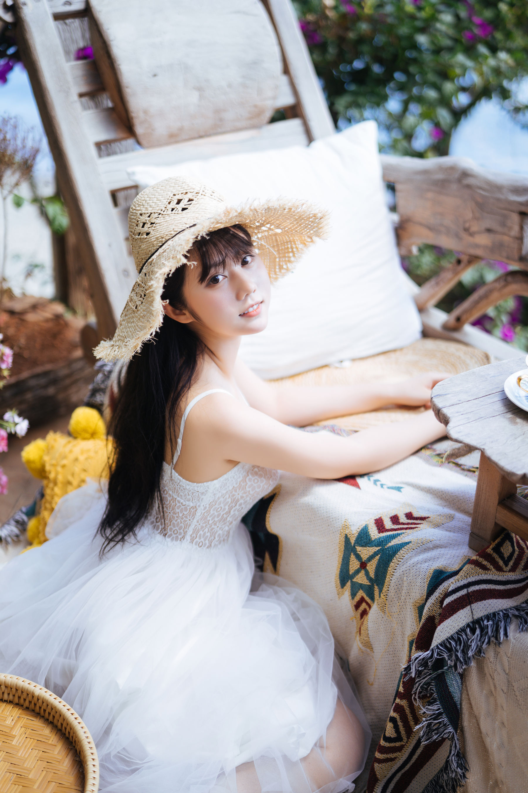 微博福利姬镜酱 – 静夏之白裙少女 Cosplay-第7张