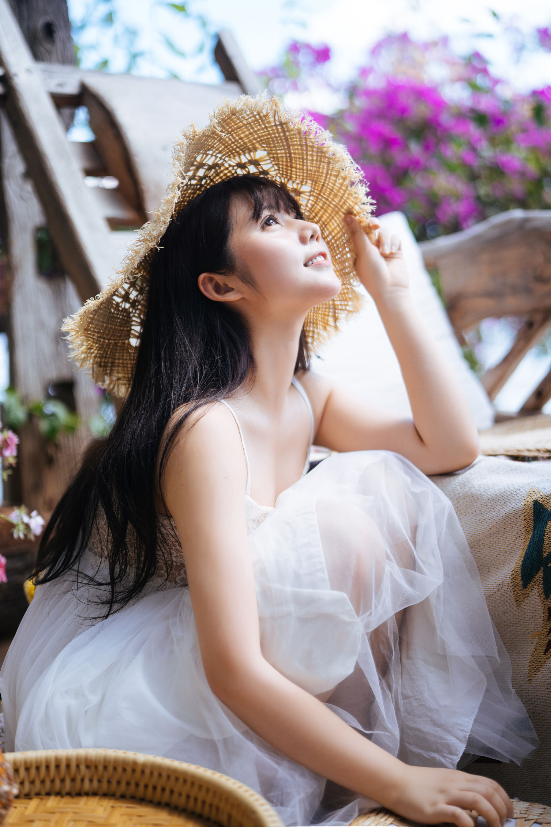 微博福利姬镜酱 – 静夏之白裙少女 Cosplay-第3张