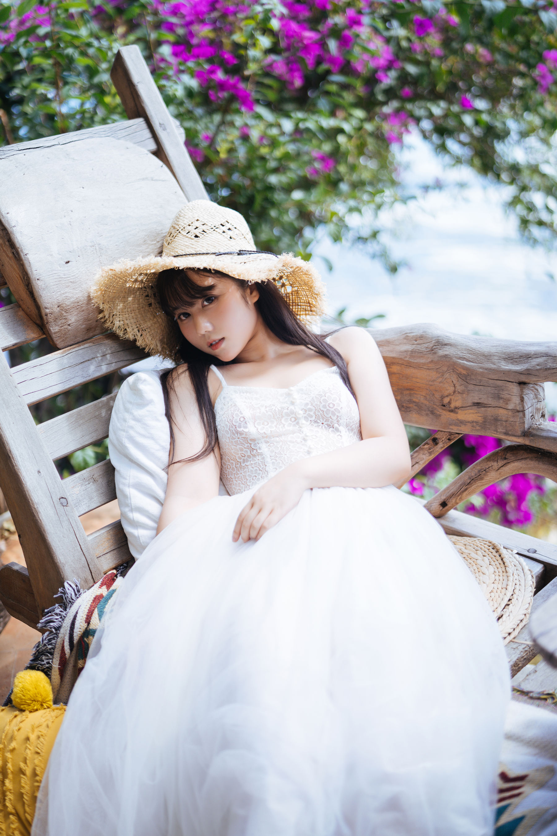 微博福利姬镜酱 – 静夏之白裙少女 Cosplay-第8张