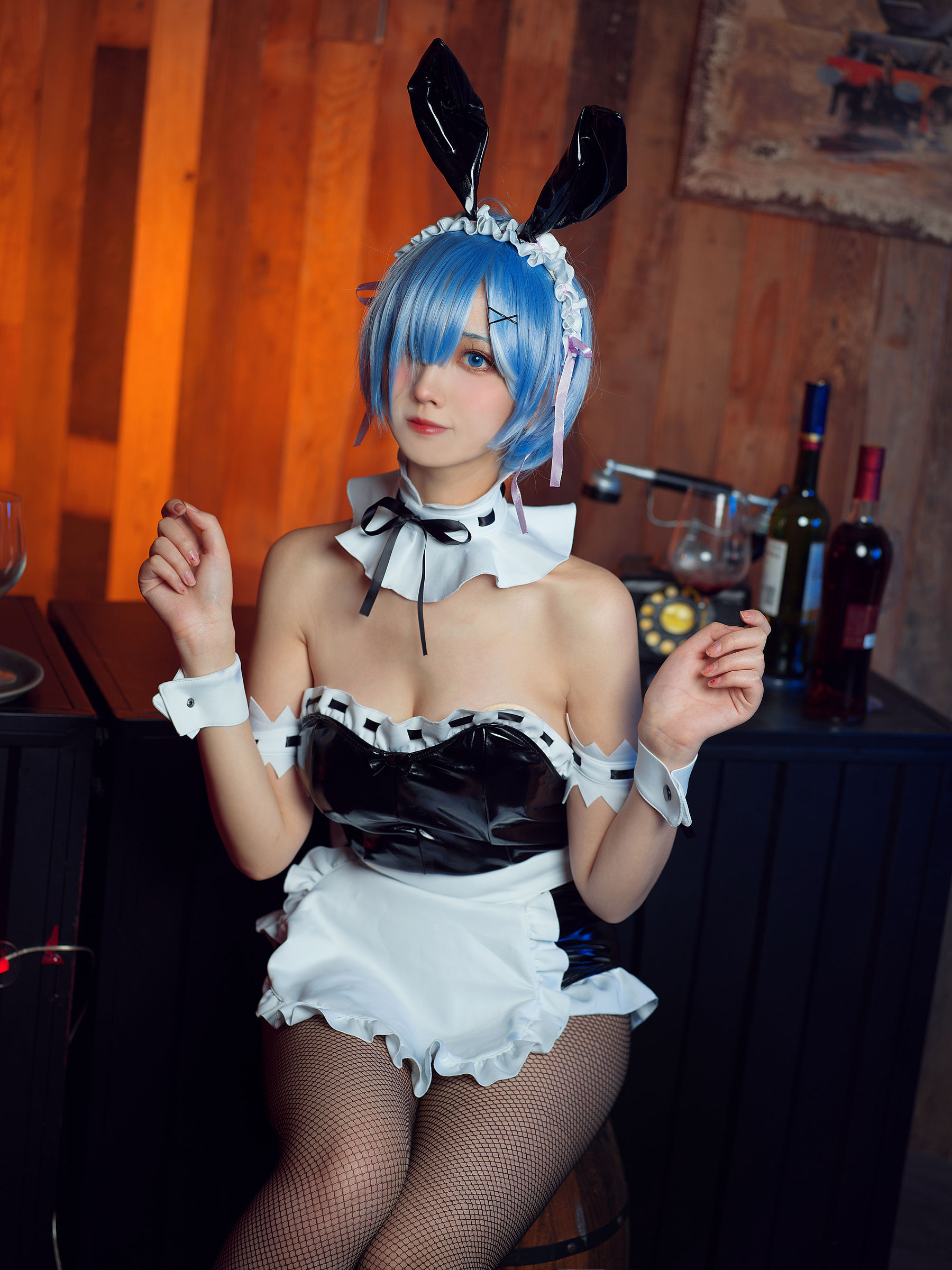 次元少女念雪ww – 蕾姆兔女郎 Cosplay-第5张
