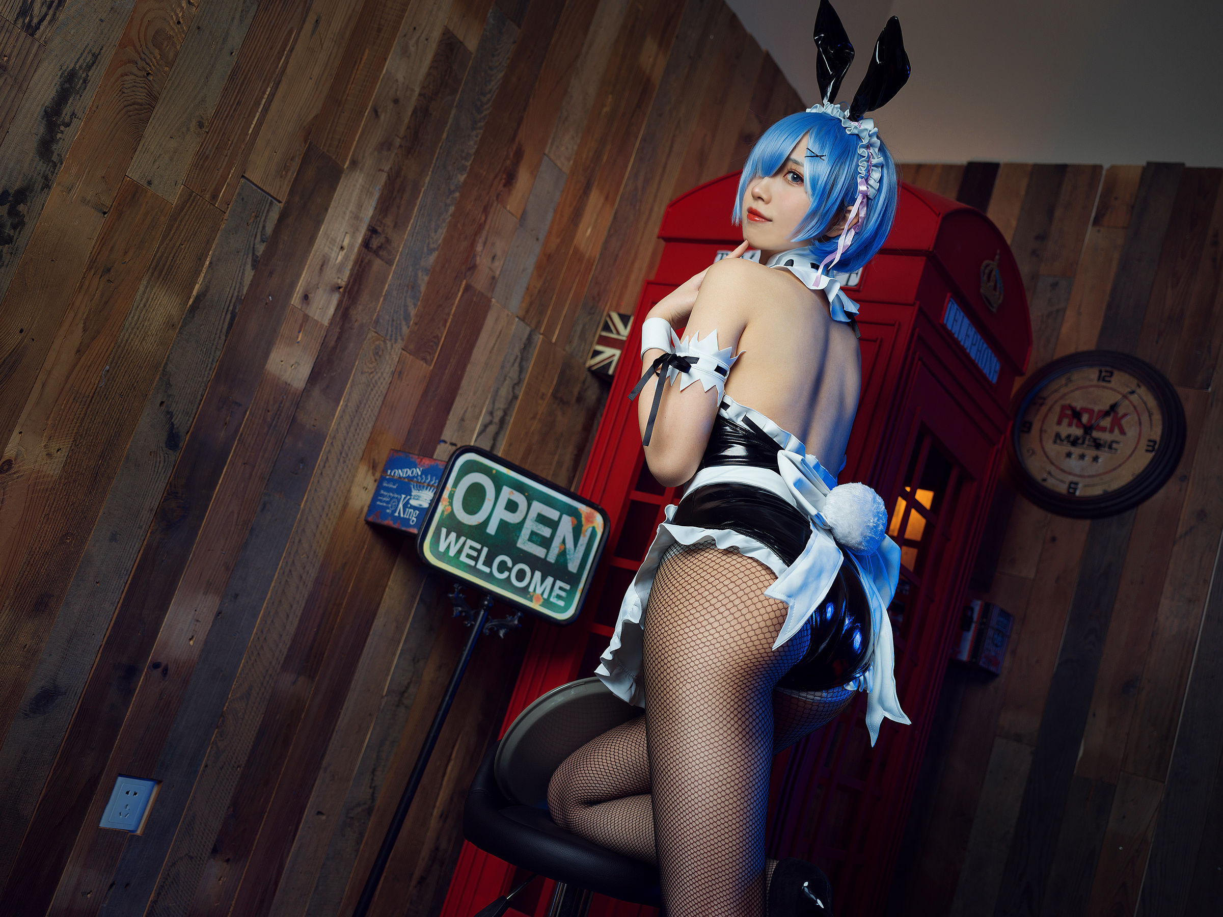 次元少女念雪ww – 蕾姆兔女郎 Cosplay-第6张