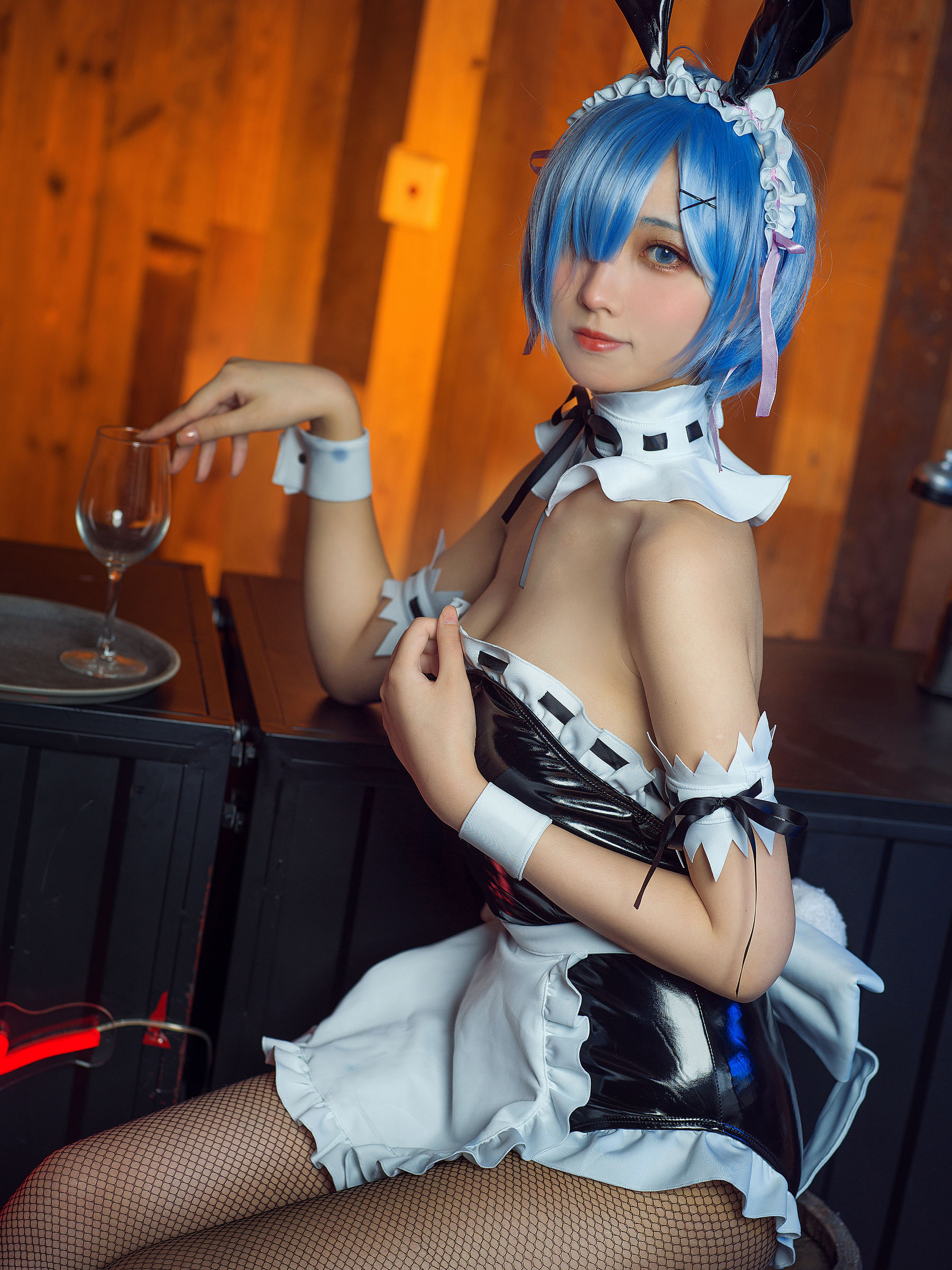 次元少女念雪ww – 蕾姆兔女郎 Cosplay-第9张